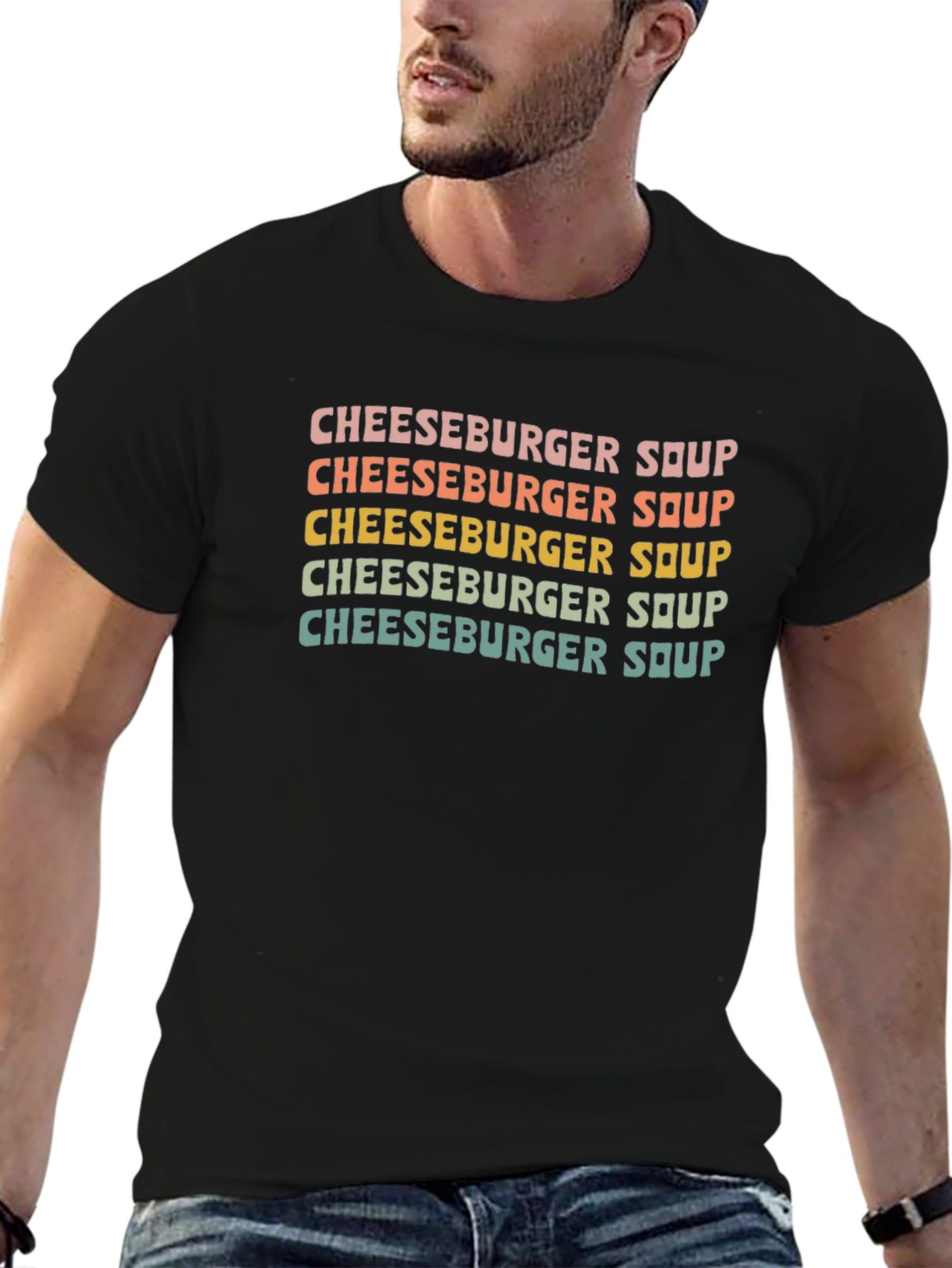 Cheeseburger Soup Retro T-Shirt