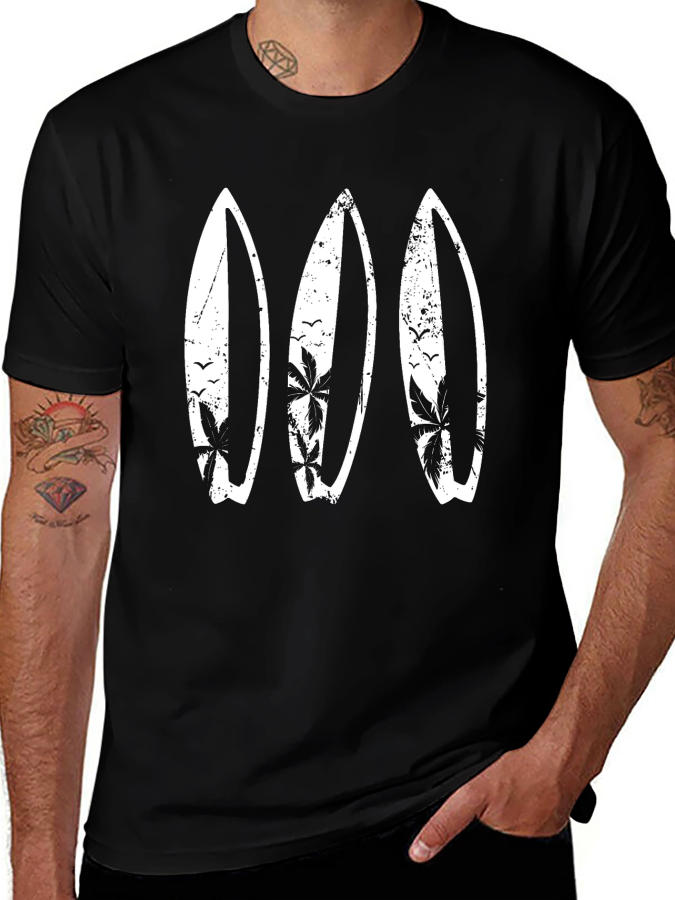 Surfboard Graphic Tee - Beach Style
