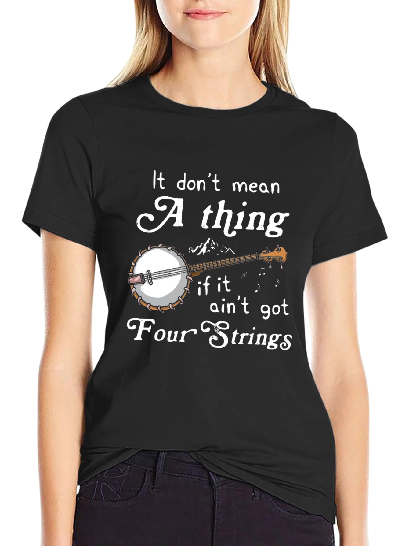 Banjo Four Strings Graphic T-Shirt