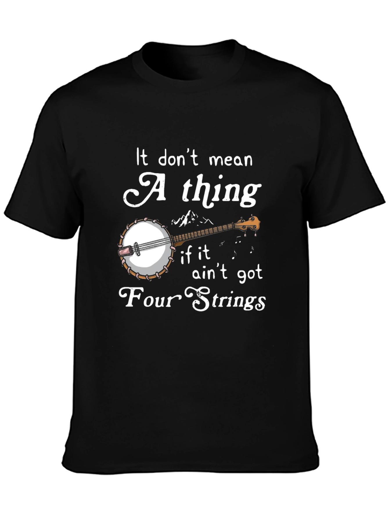 Banjo Four Strings Graphic T-Shirt