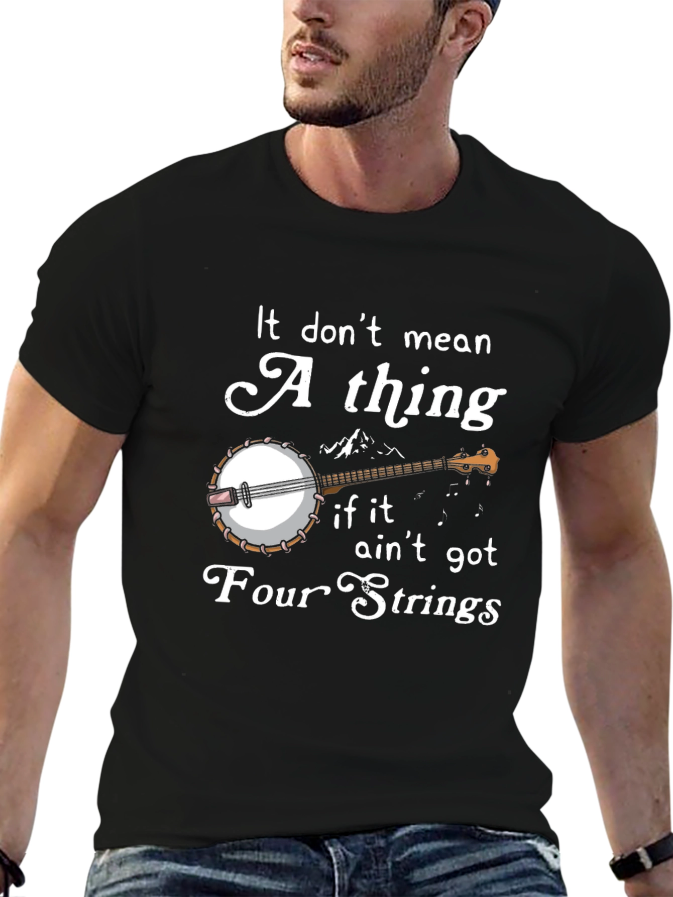 Banjo Four Strings Graphic T-Shirt