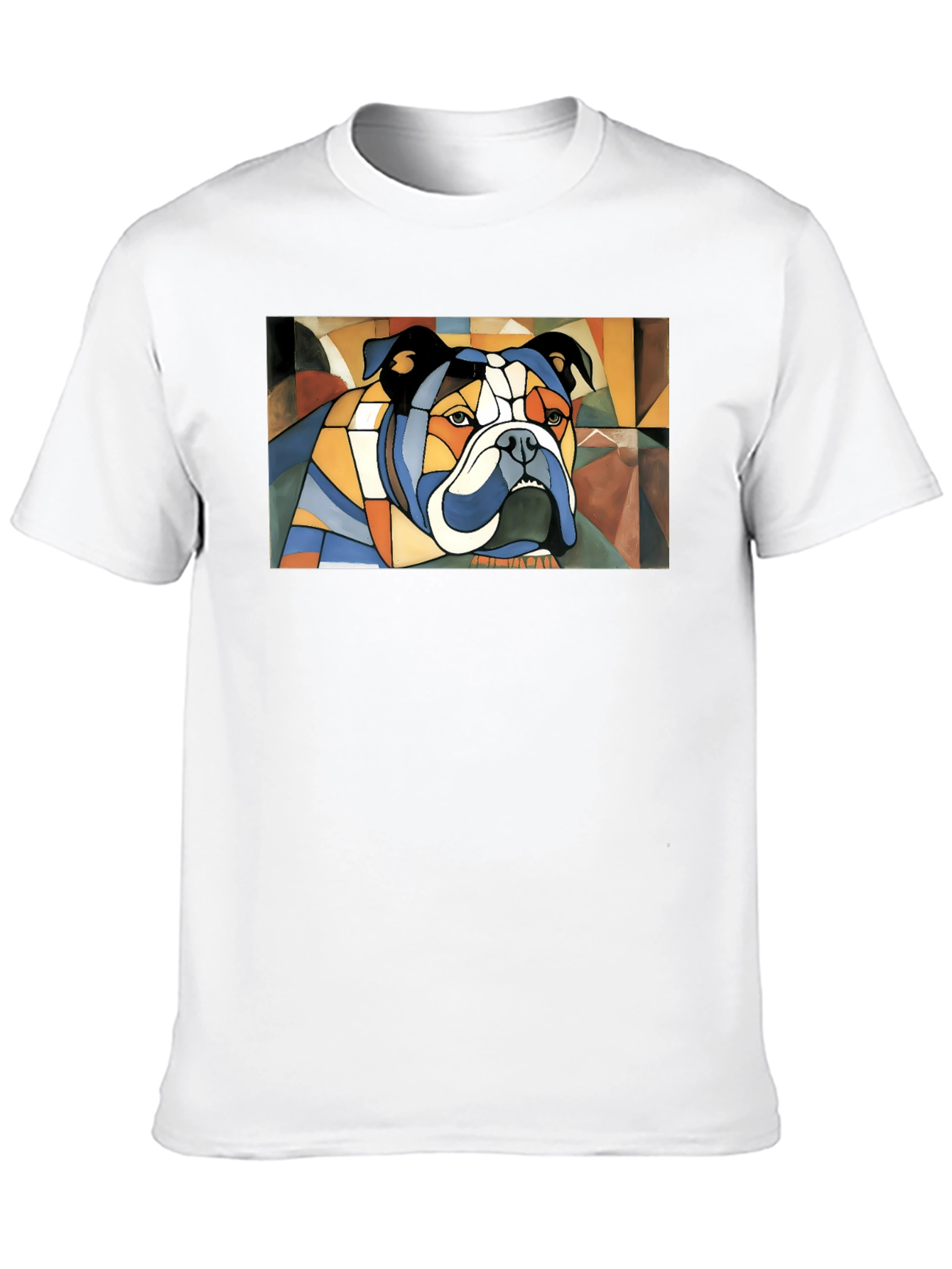 Abstract Bulldog Graphic Tee - Black