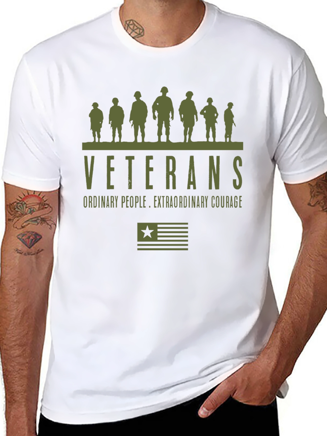 Veterans Graphic T-Shirt - Courage & Pride