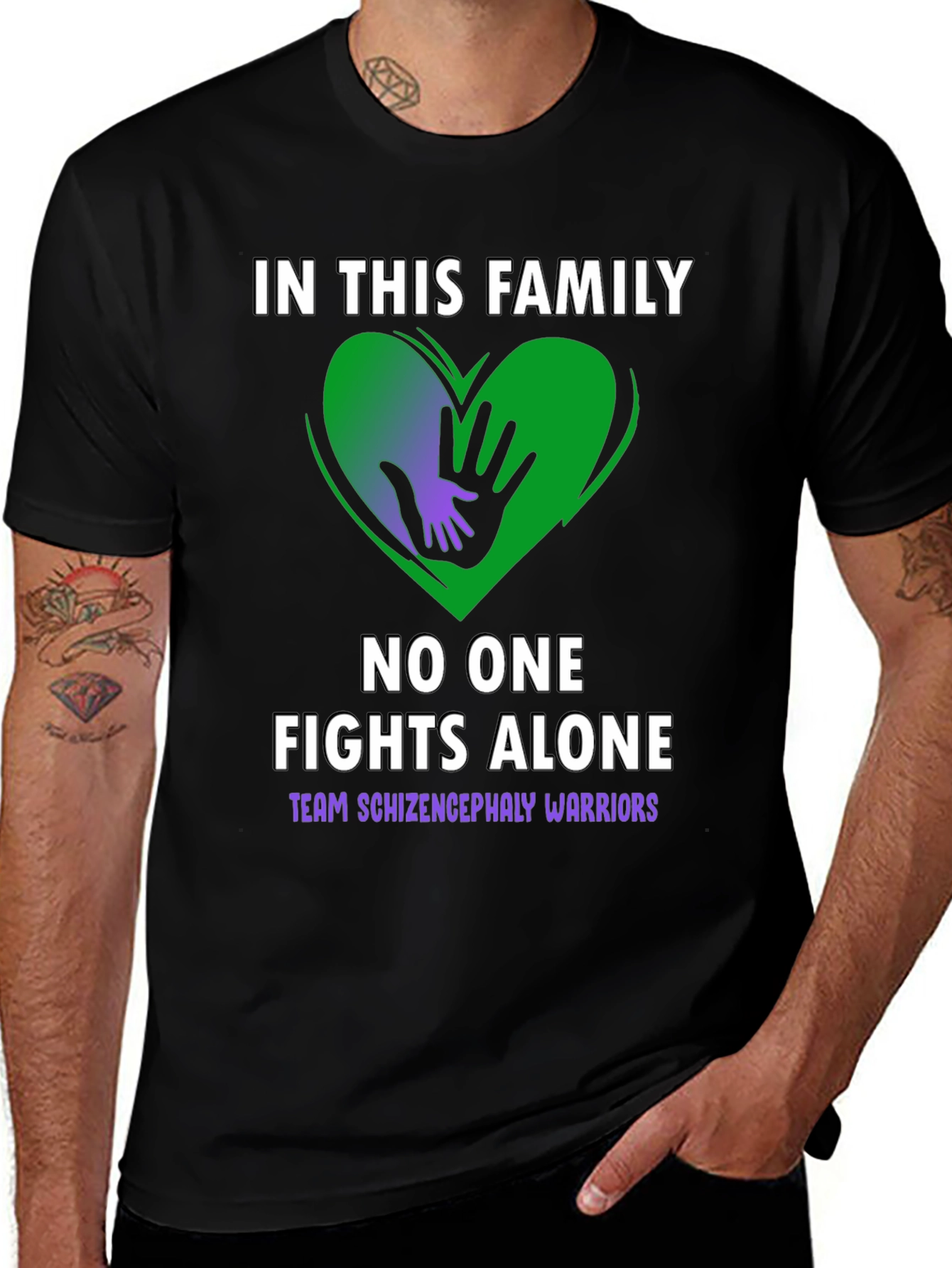 Schizencephaly Warrior Family Support T-Shirt