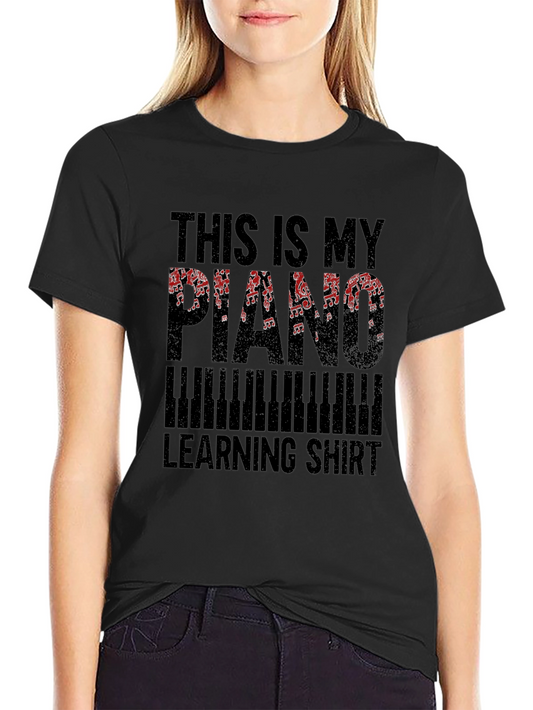 Piano Learning Shirt - Music Notes Tee
