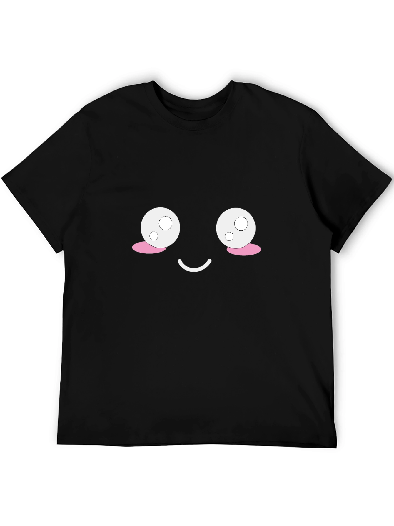 Cute Face Black T-Shirt - Express Yourself!
