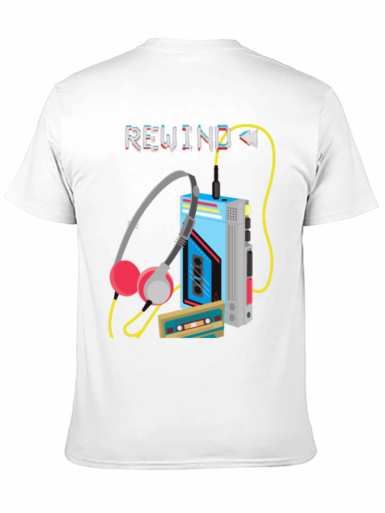 Rewind Cassette Player Graphic T-Shirt