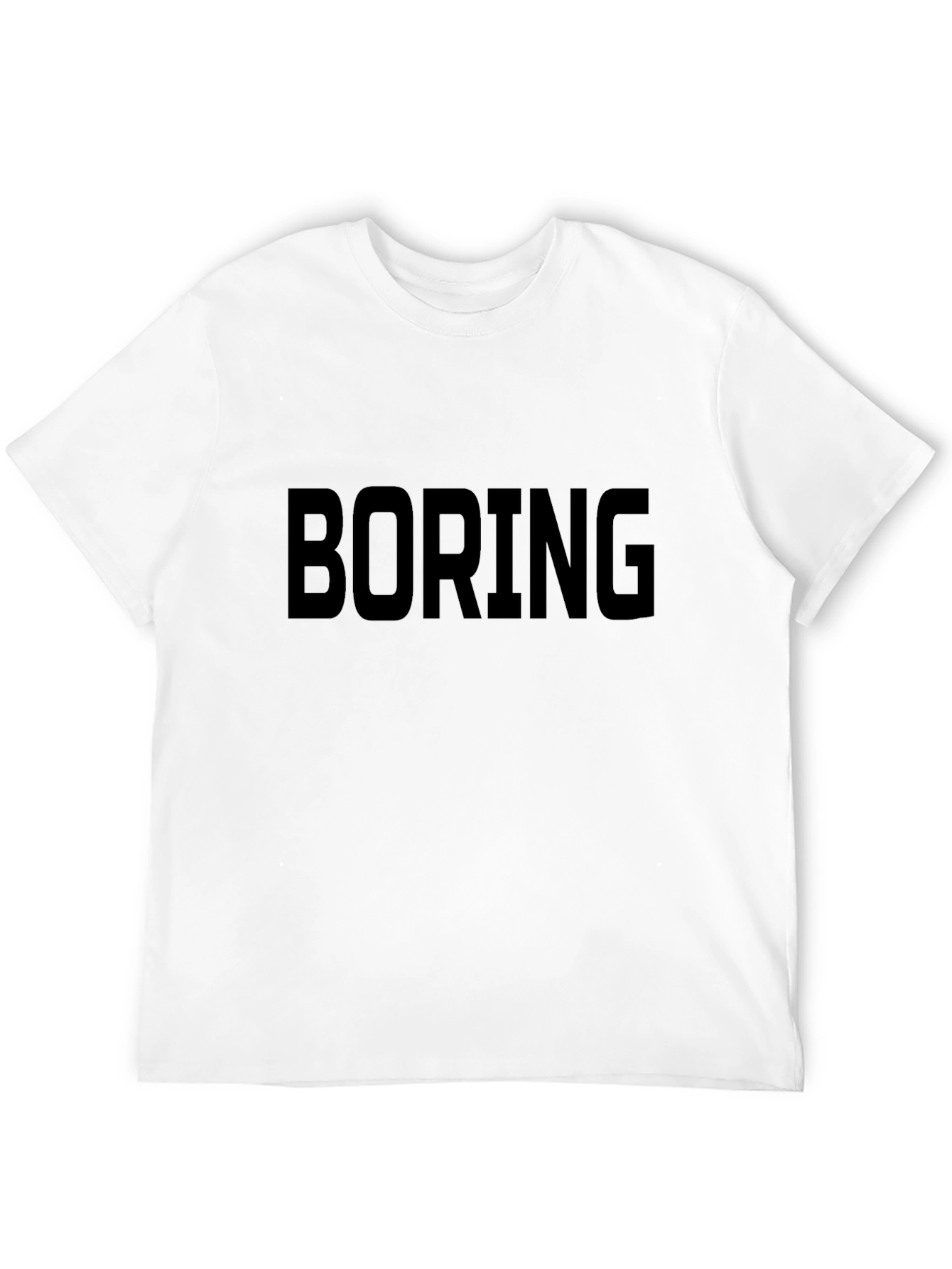 Boring Graphic Tee - Black Casual T-Shirt