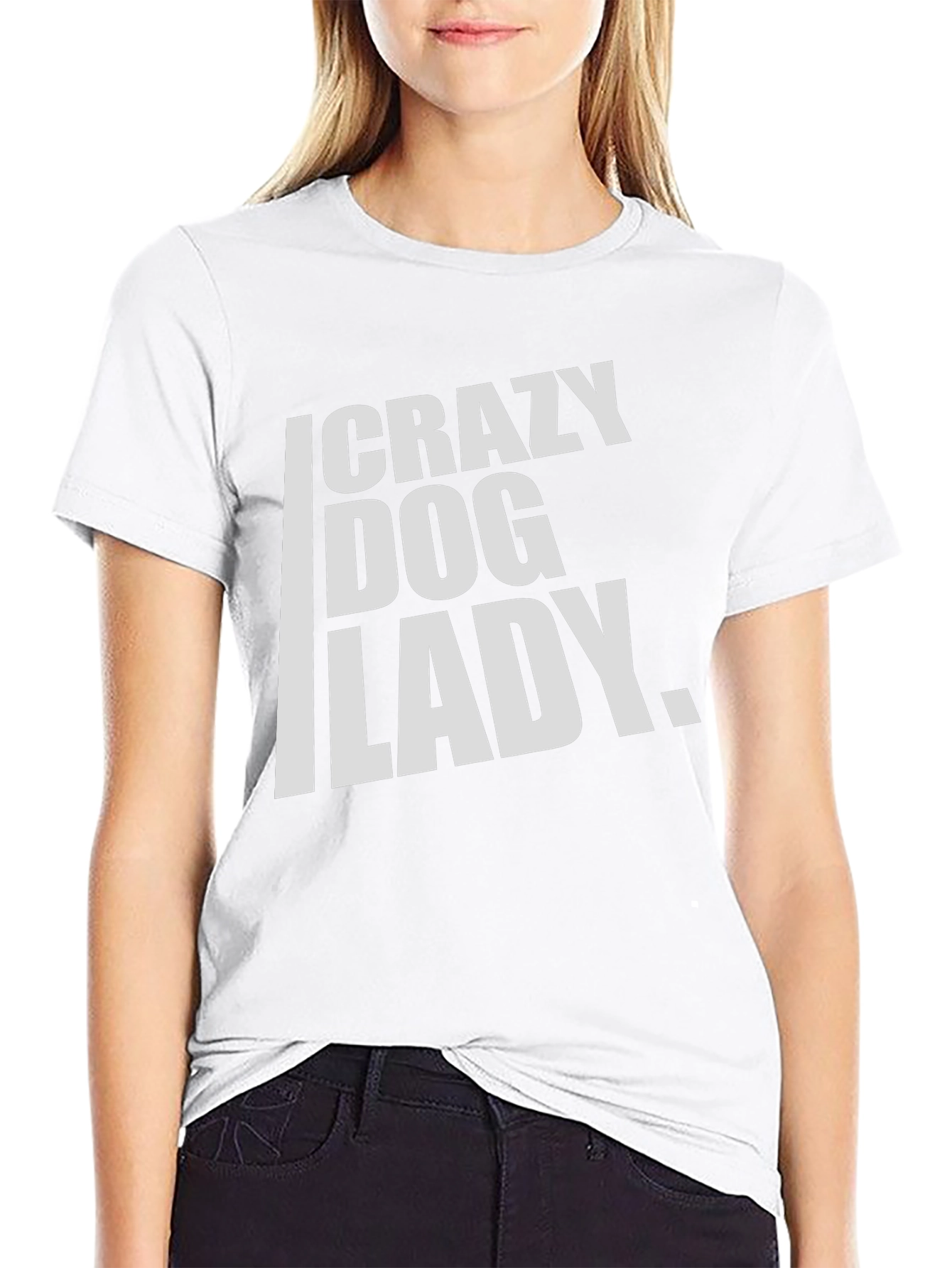 Crazy Dog Lady T-Shirt - Black Cotton Tee