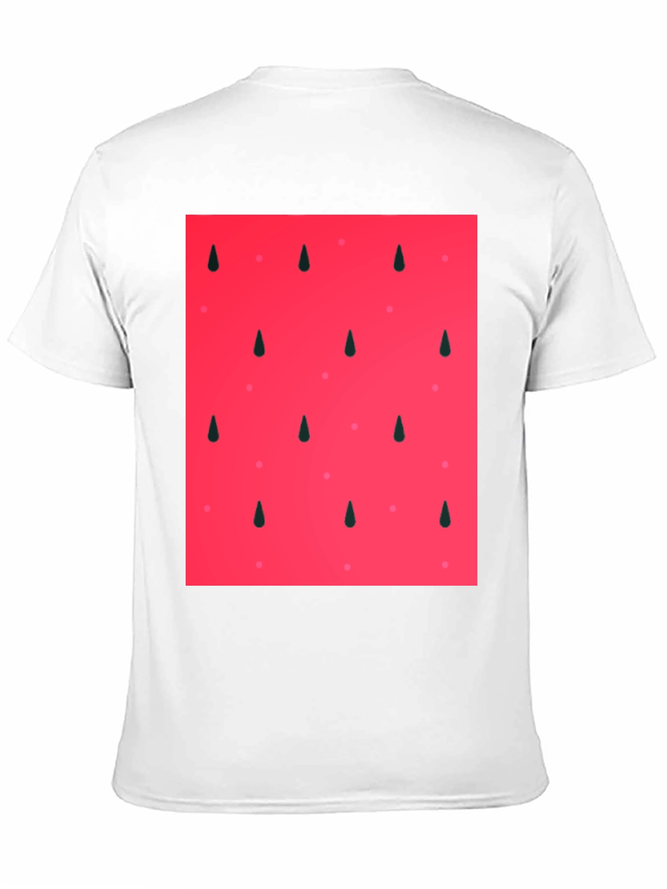 Cool Watermelon Pattern Black T-Shirt