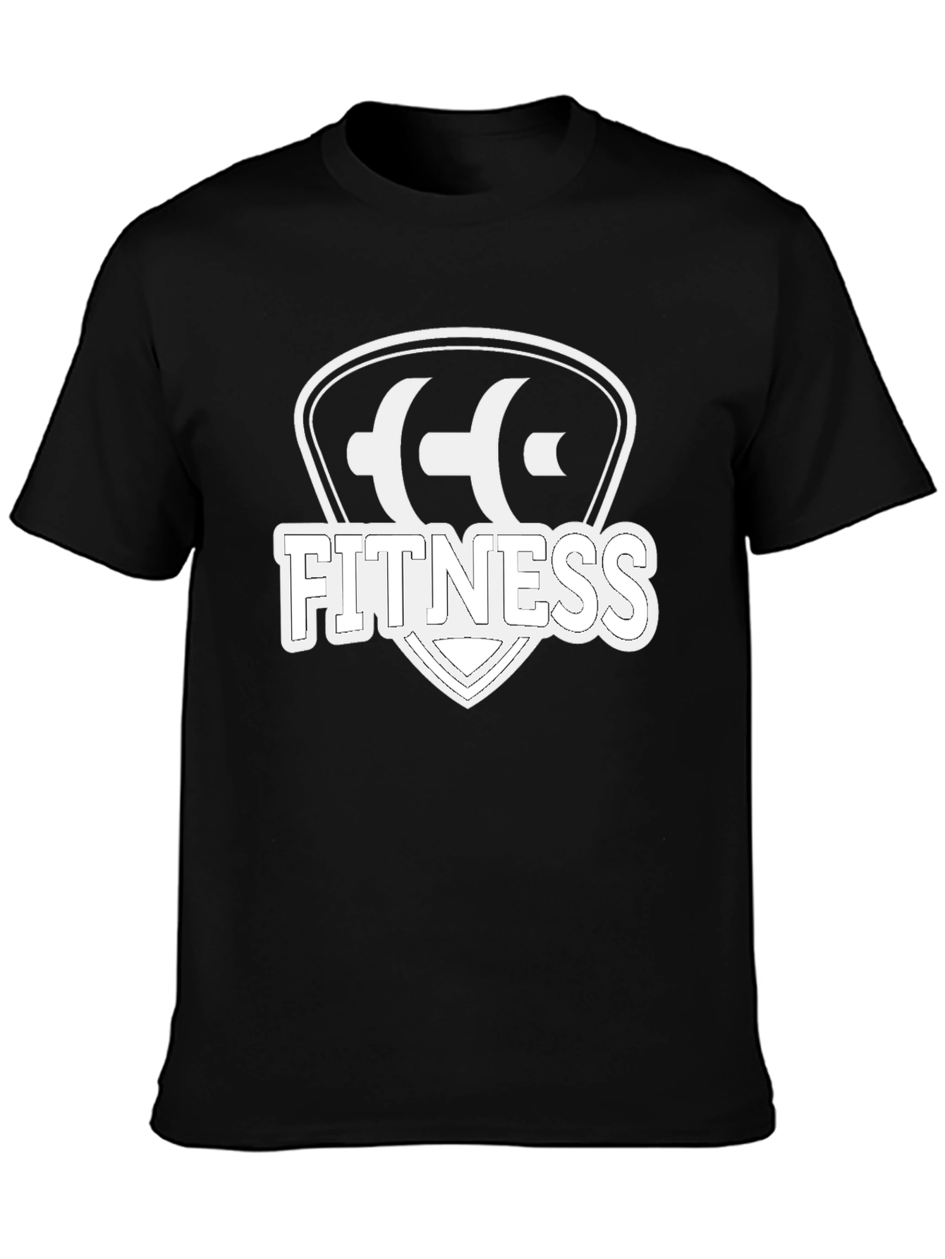 Fitness Shield T-Shirt - Black Gym Tee