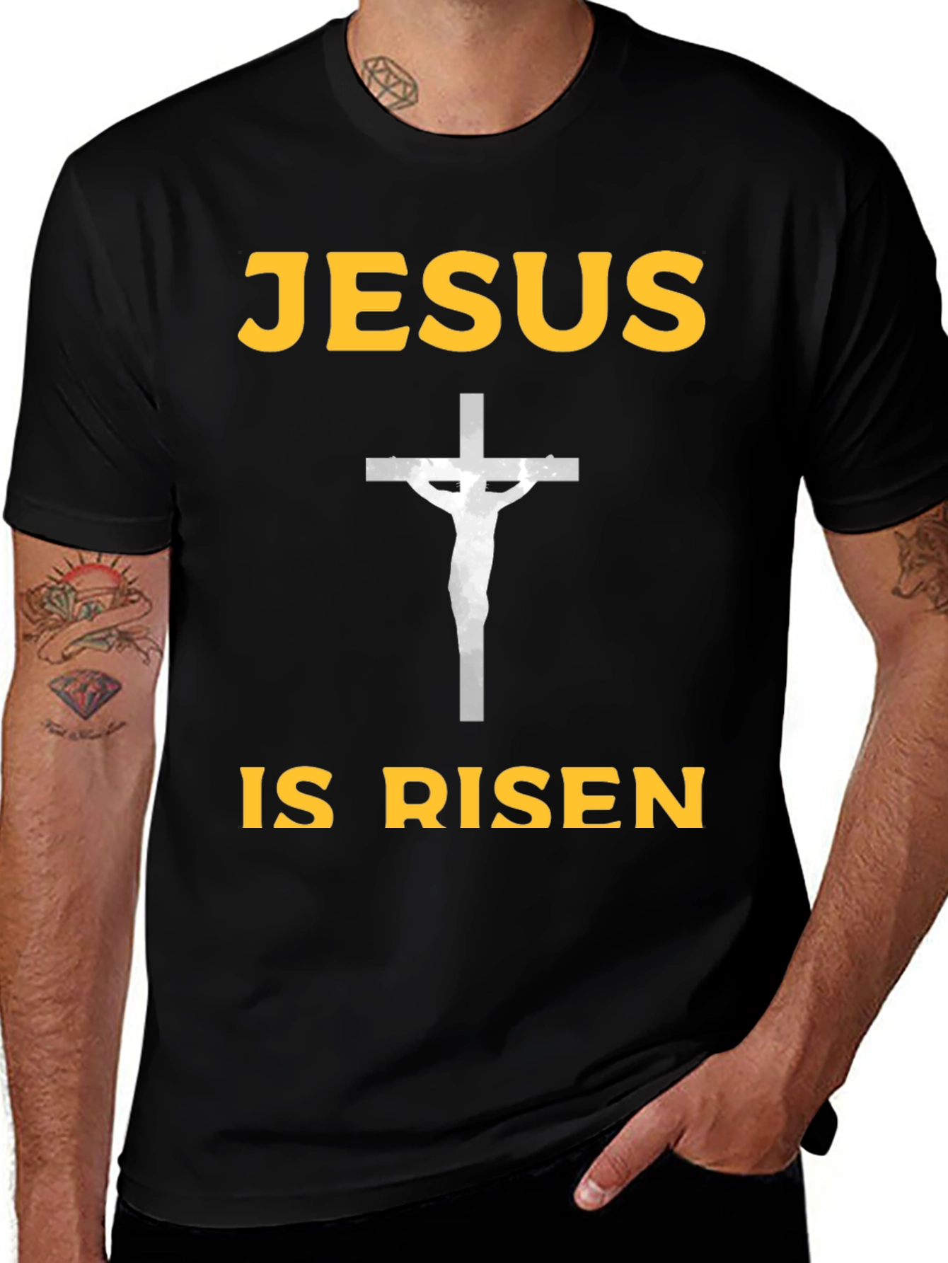 Jesus is Risen Graphic Tee - Christian Easter T-Shirt