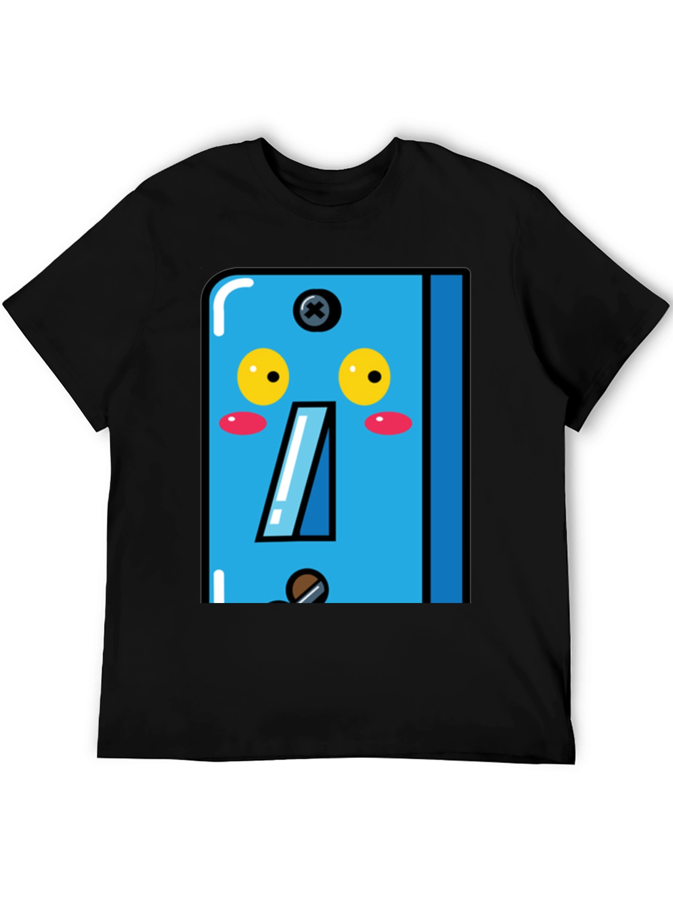 Cute Light Switch Cartoon Graphic T-Shirt