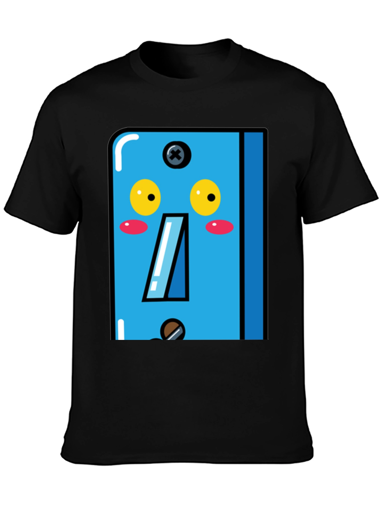 Cute Light Switch Cartoon Graphic T-Shirt