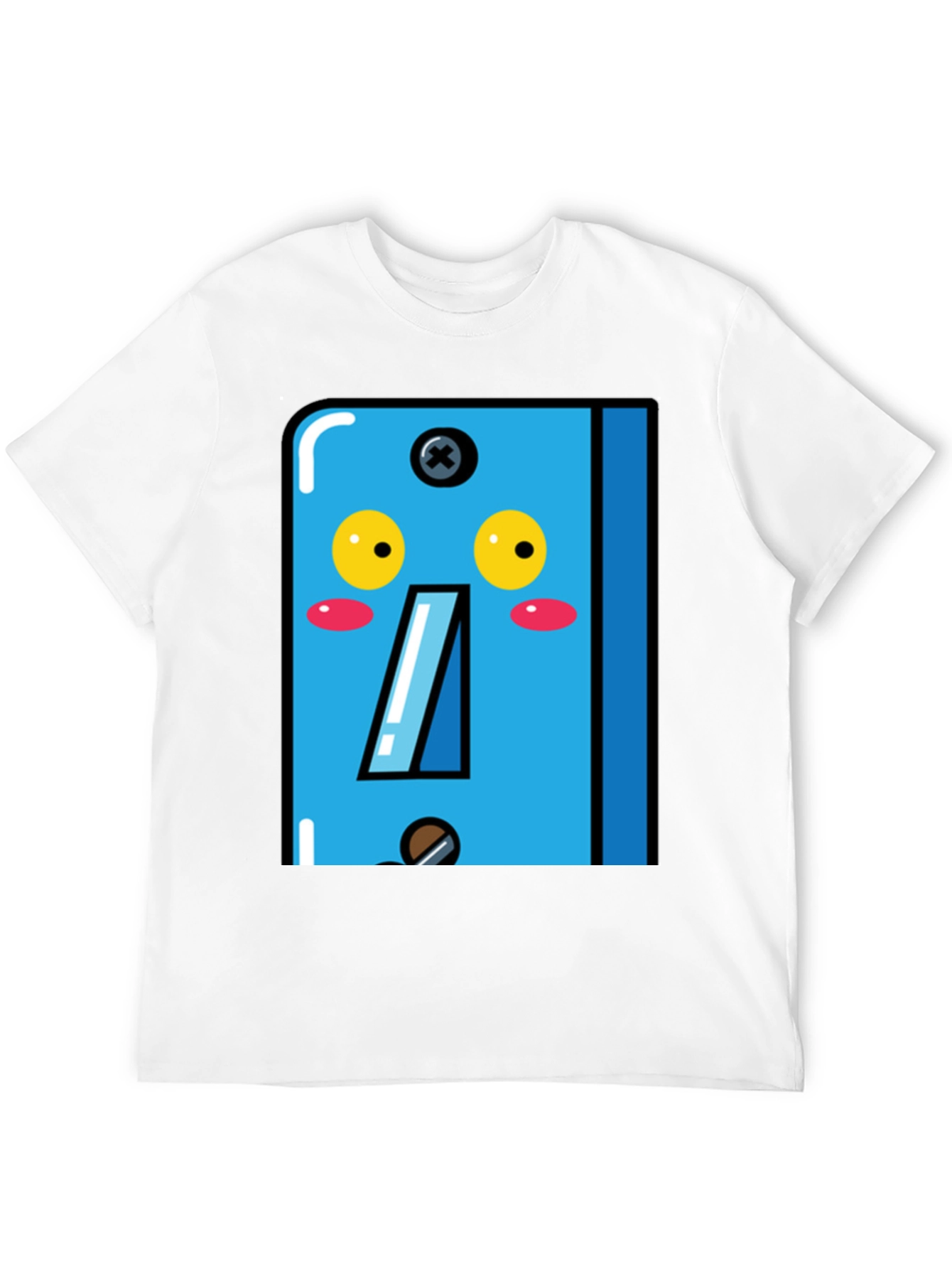 Cute Light Switch Cartoon Graphic T-Shirt