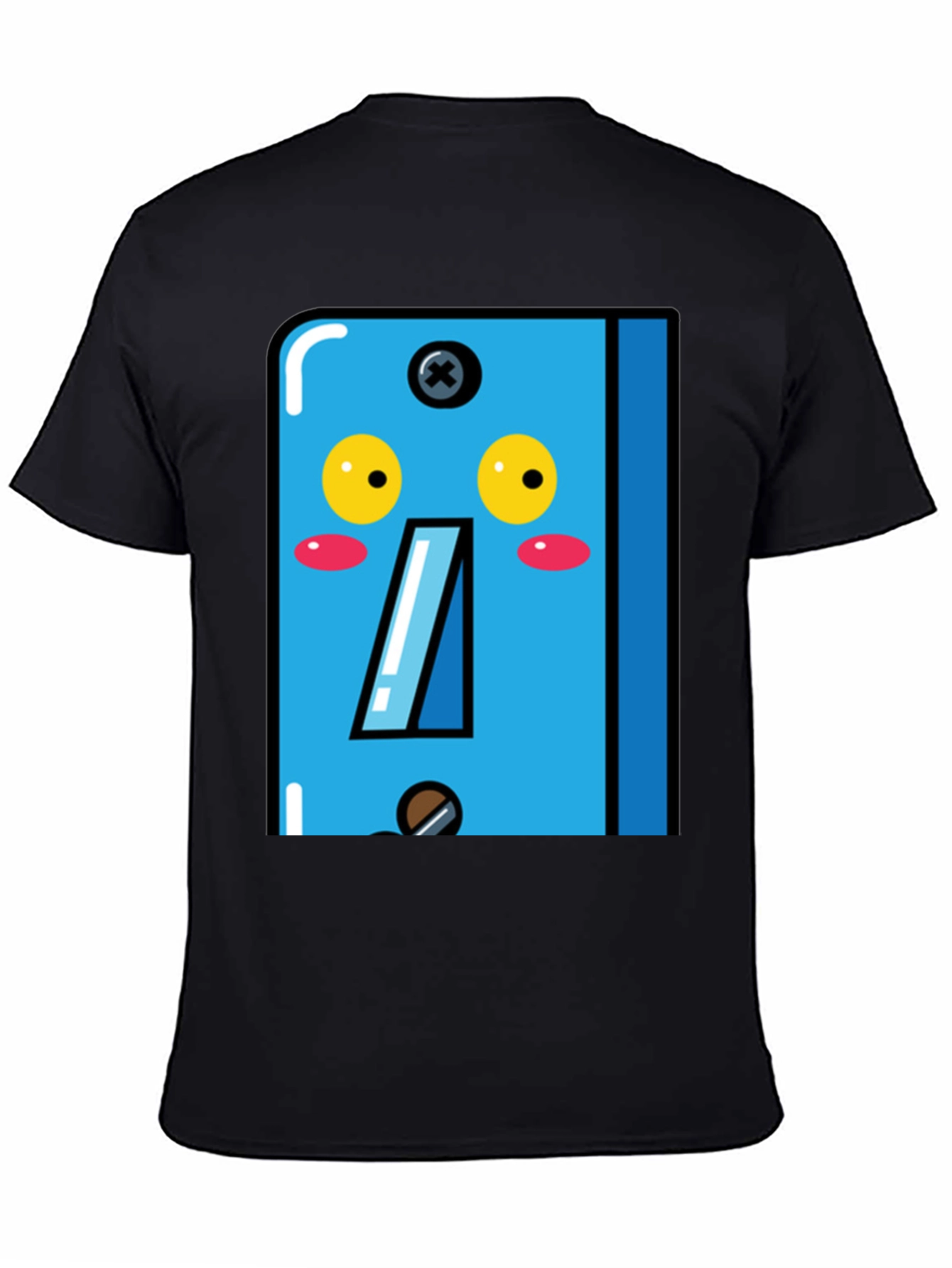 Cute Light Switch Cartoon Graphic T-Shirt