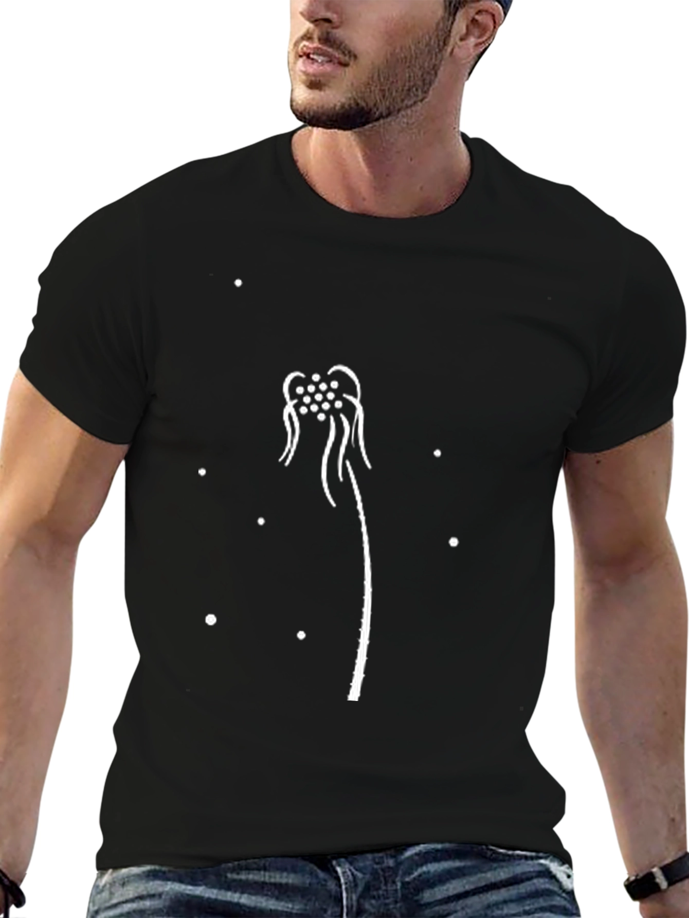 Dandelion Graphic Black T-Shirt