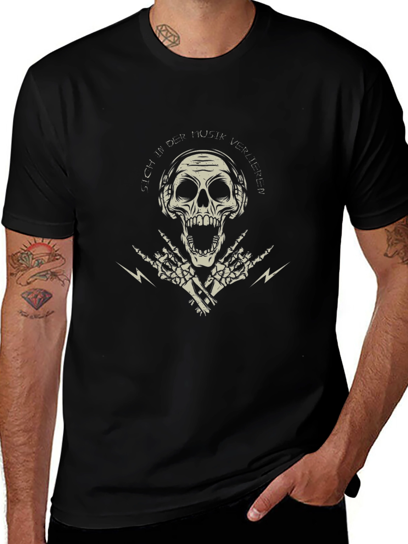 Skull & Music T-Shirt - Rock On!