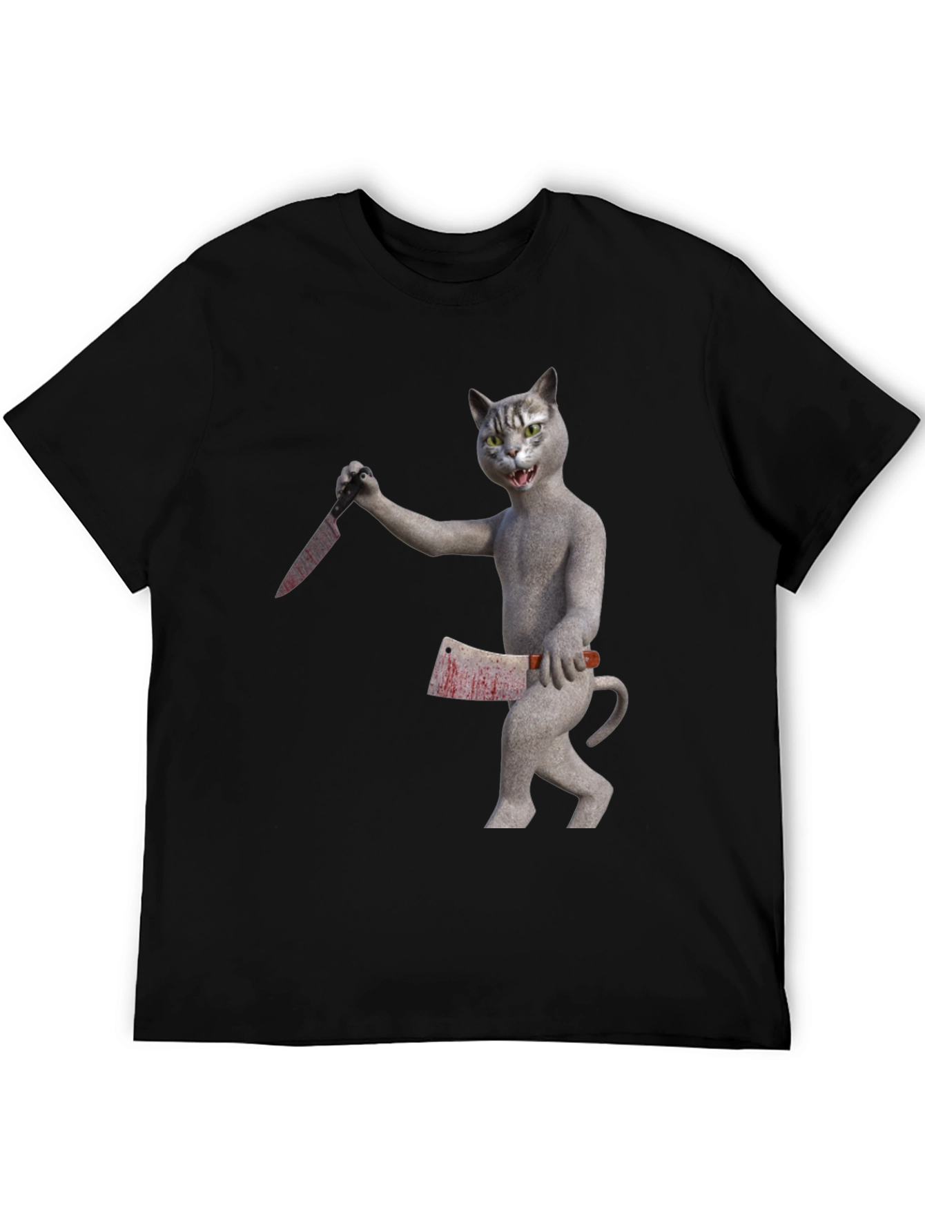 Killer Cat T-Shirt - Funny Graphic Tee