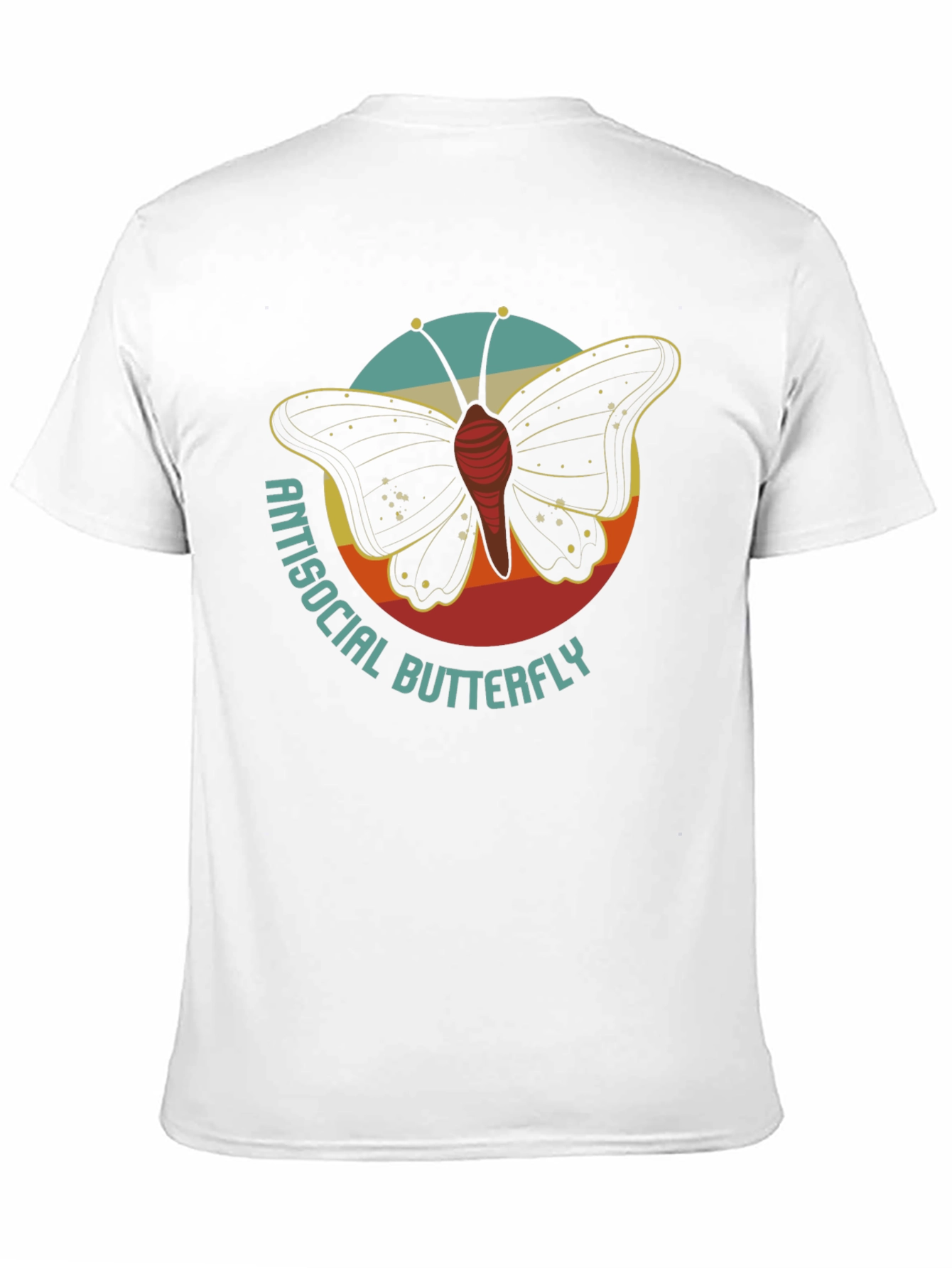 Antisocial Butterfly Graphic Tee - Retro Style