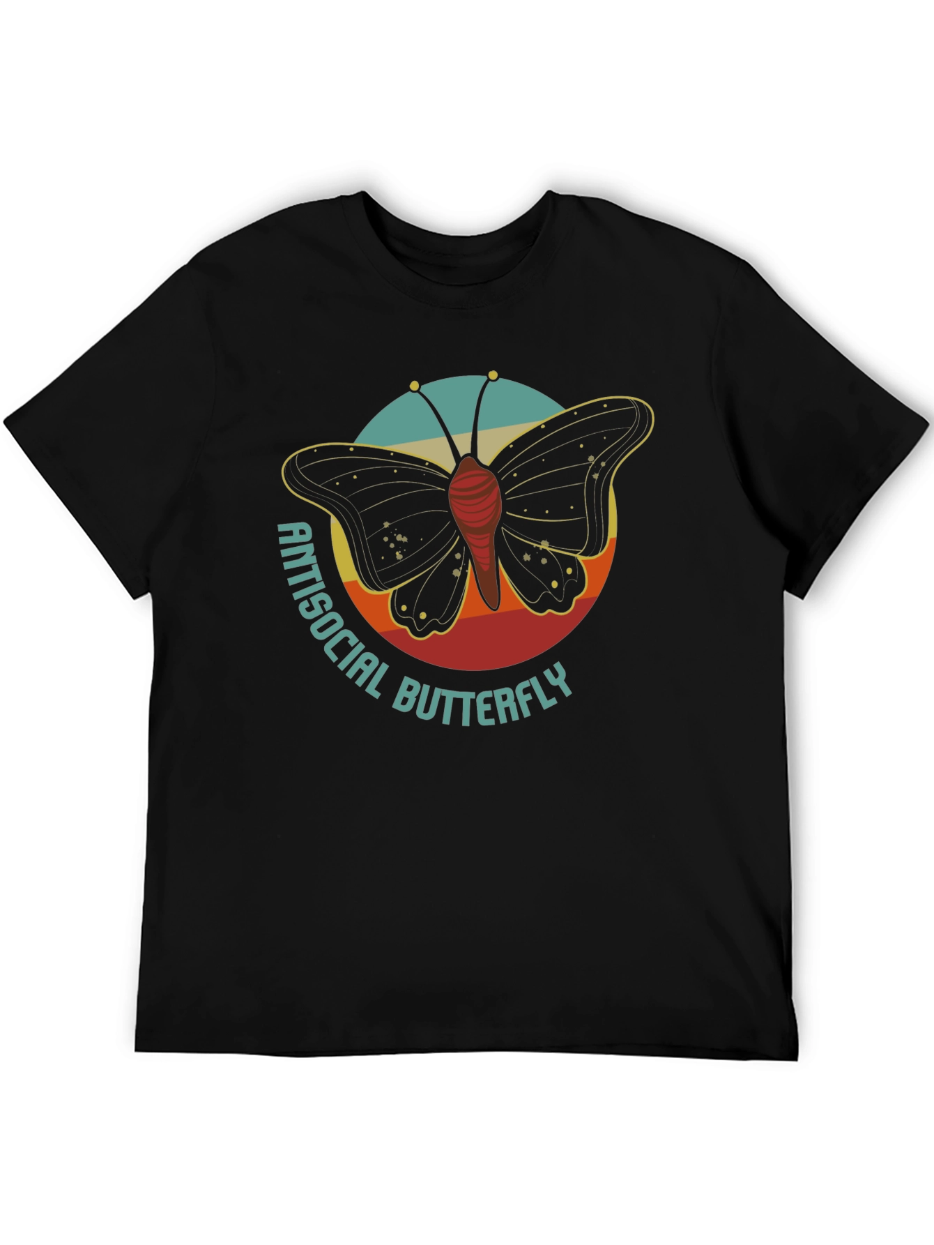 Antisocial Butterfly Graphic Tee - Retro Style