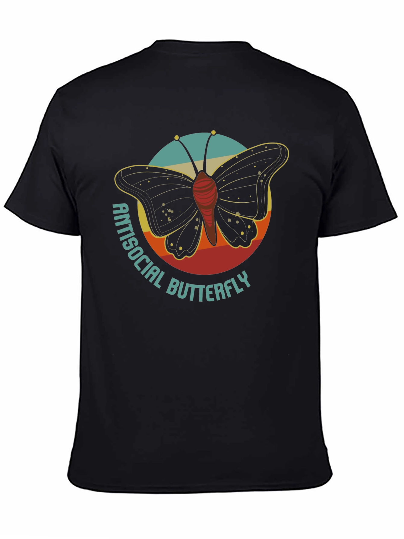 Antisocial Butterfly Graphic Tee - Retro Style
