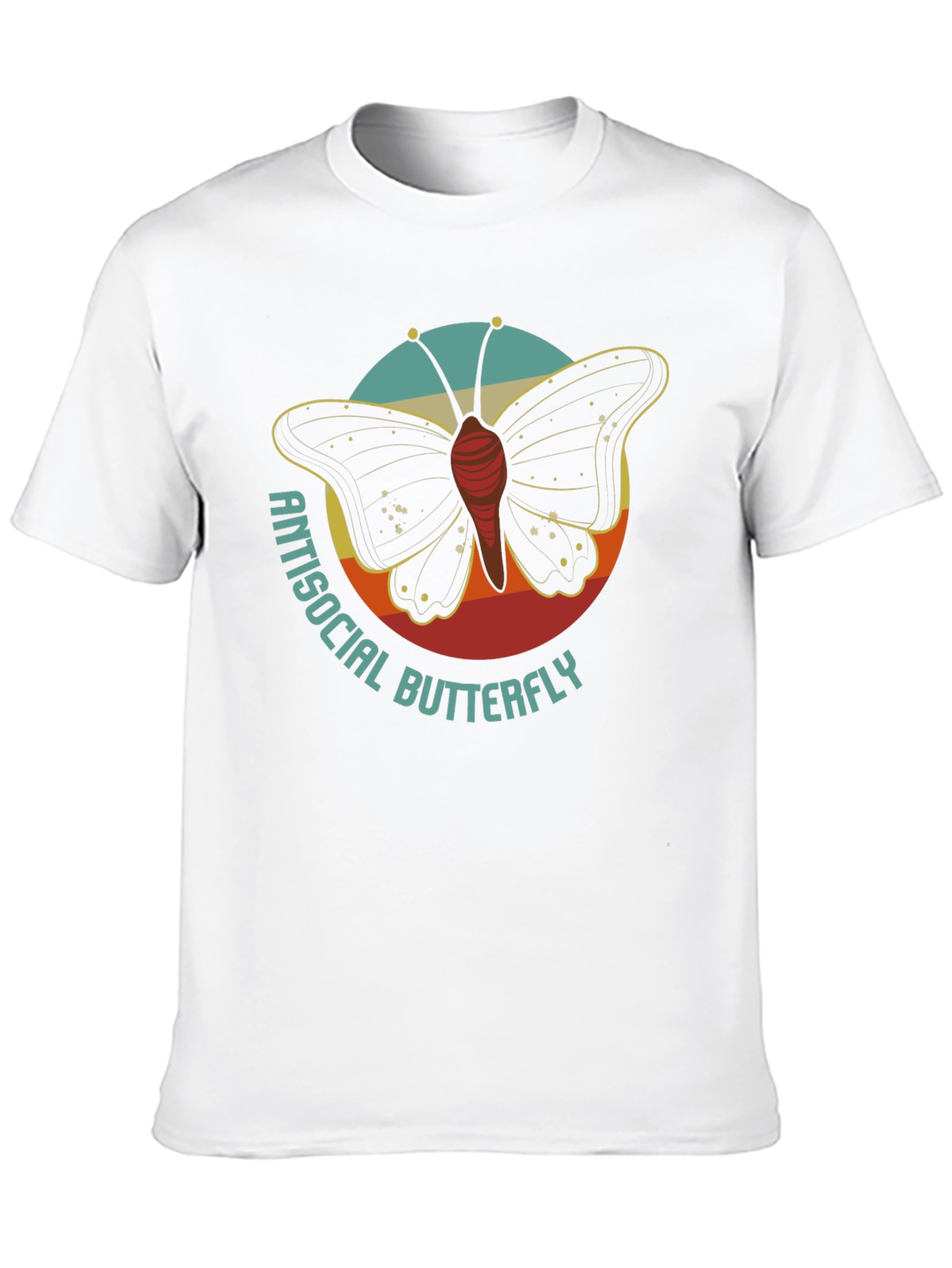 Antisocial Butterfly Graphic Tee - Retro Style