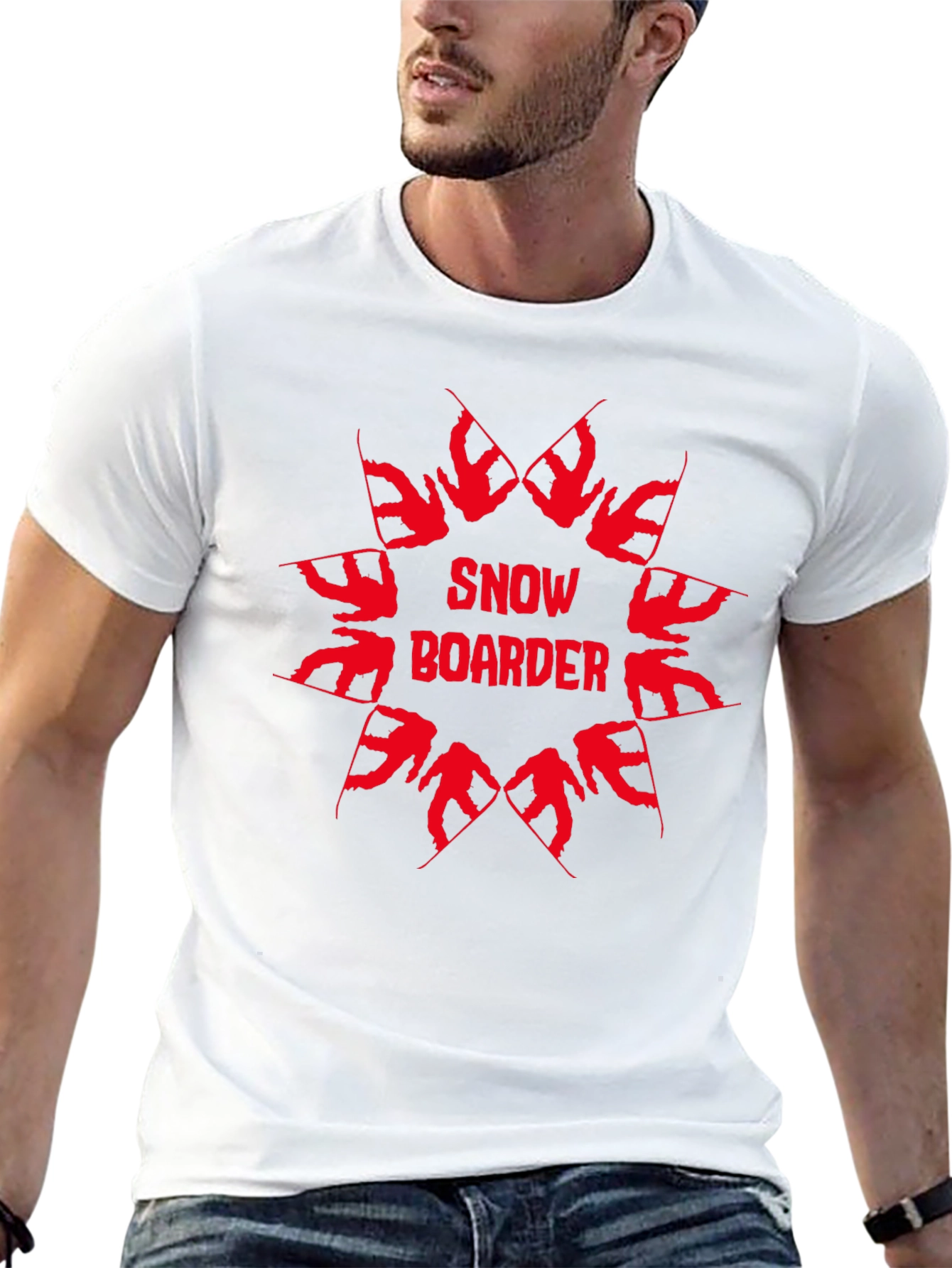 Snowboarder Graphic Tee - Black