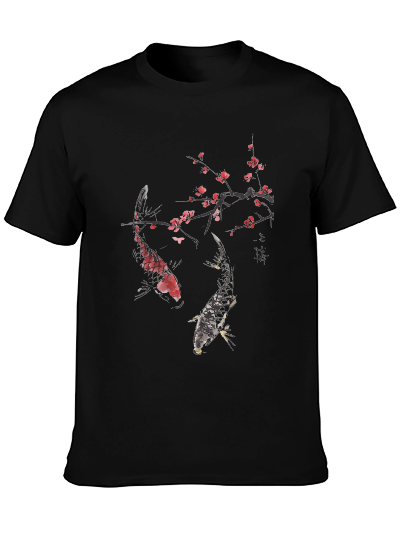 Koi Fish & Cherry Blossom Graphic Tee
