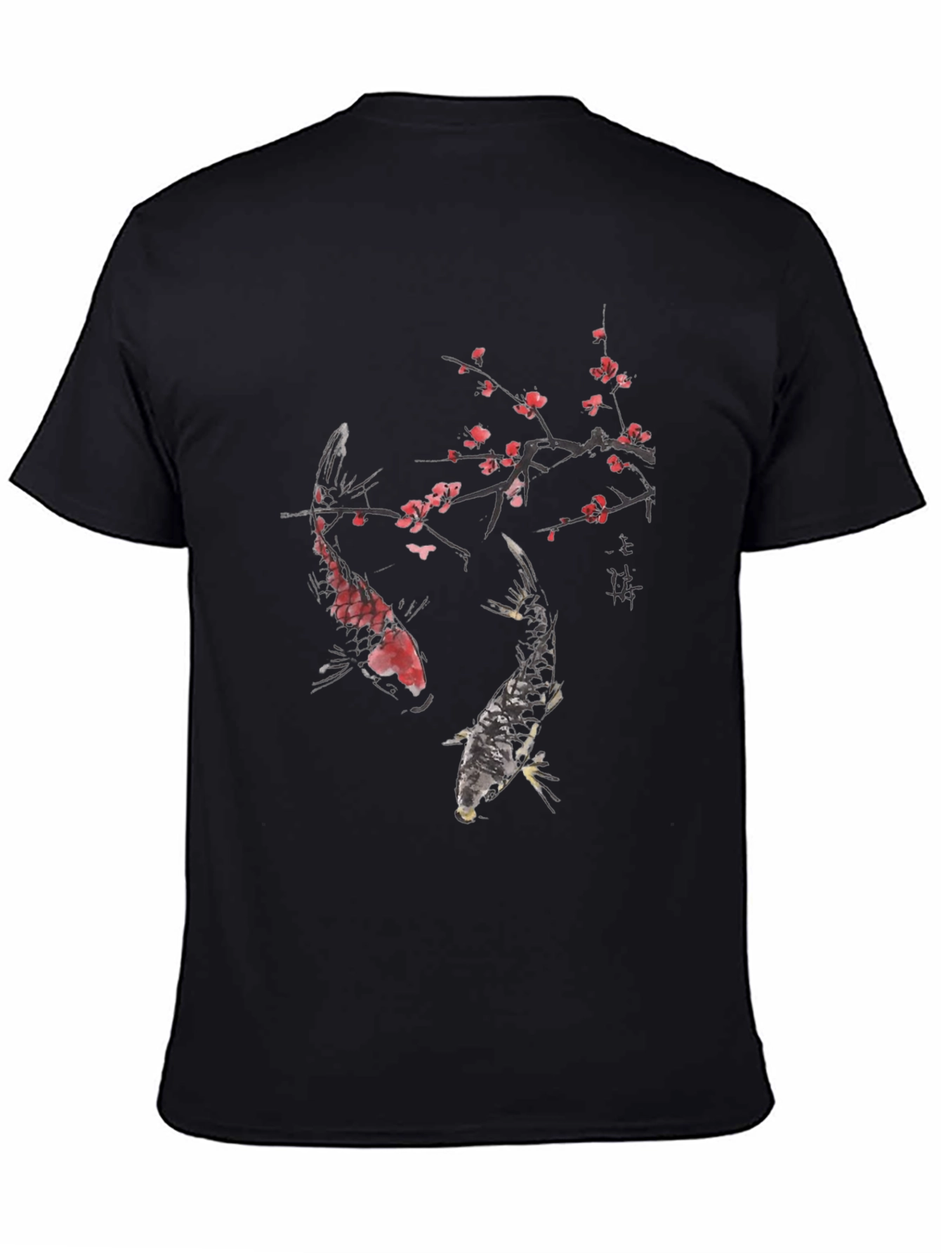 Koi Fish & Cherry Blossom Graphic Tee