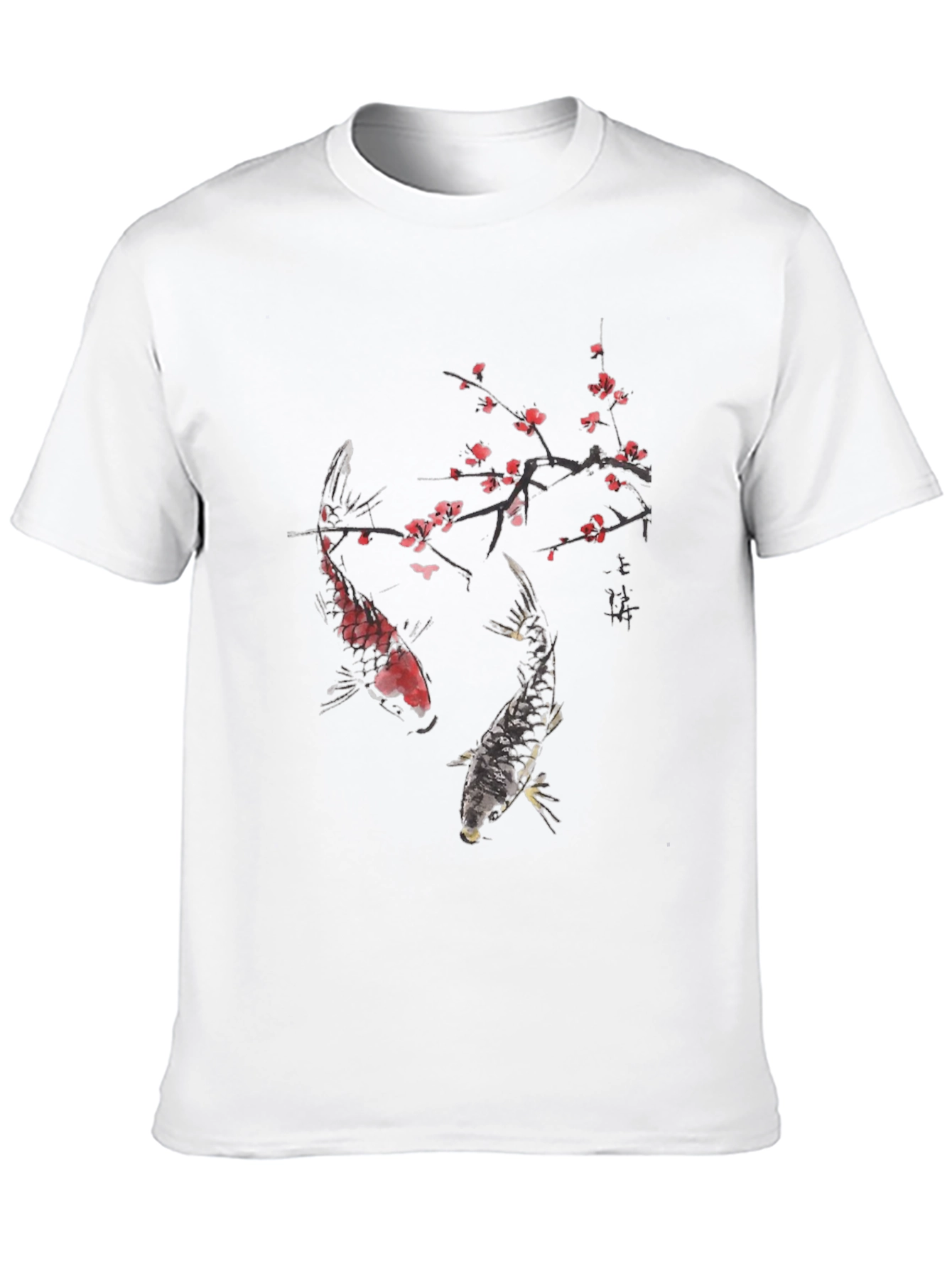 Koi Fish & Cherry Blossom Graphic Tee