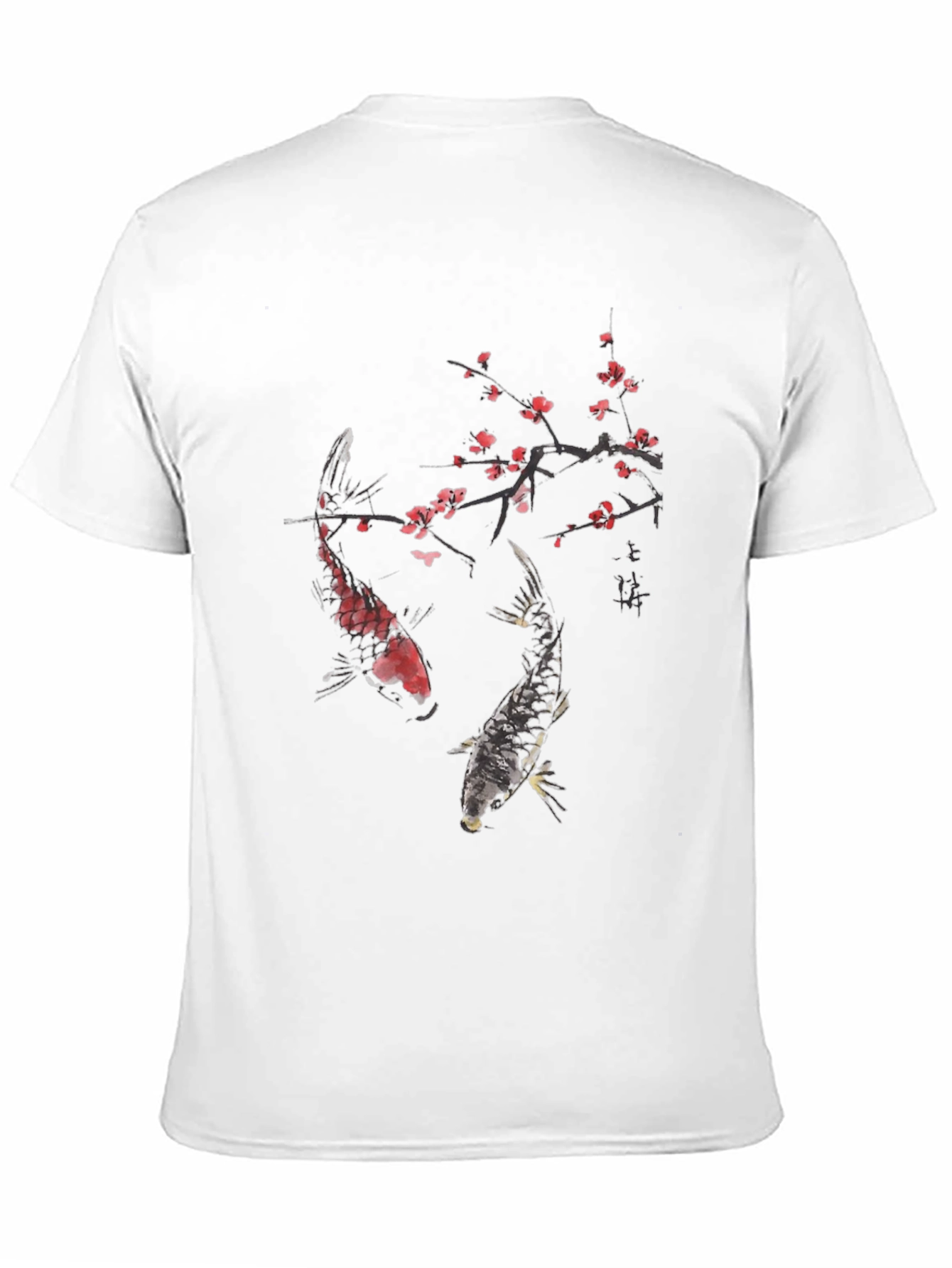 Koi Fish & Cherry Blossom Graphic Tee