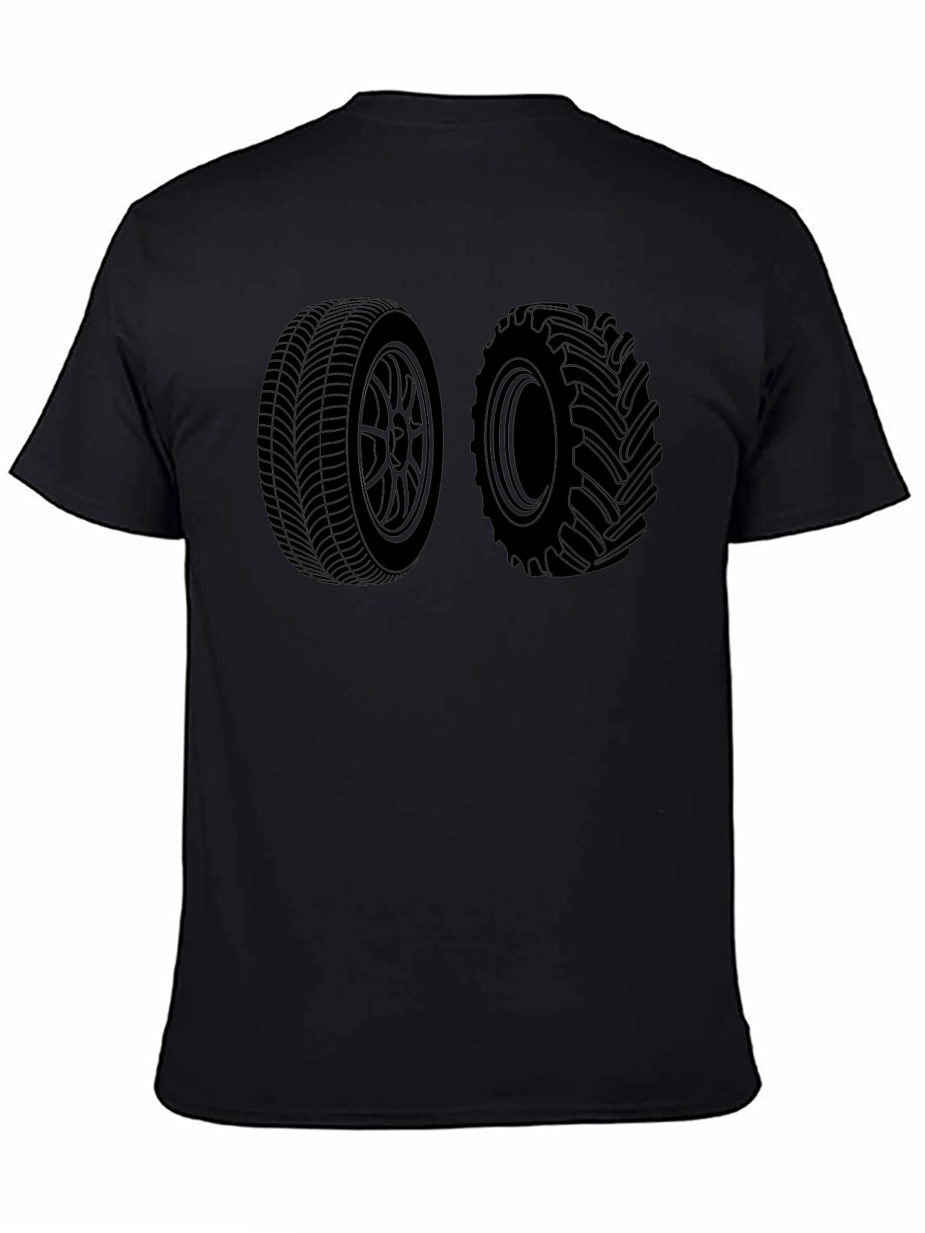 Tire Tracks Black Tee - Automotive Enthusiast Apparel