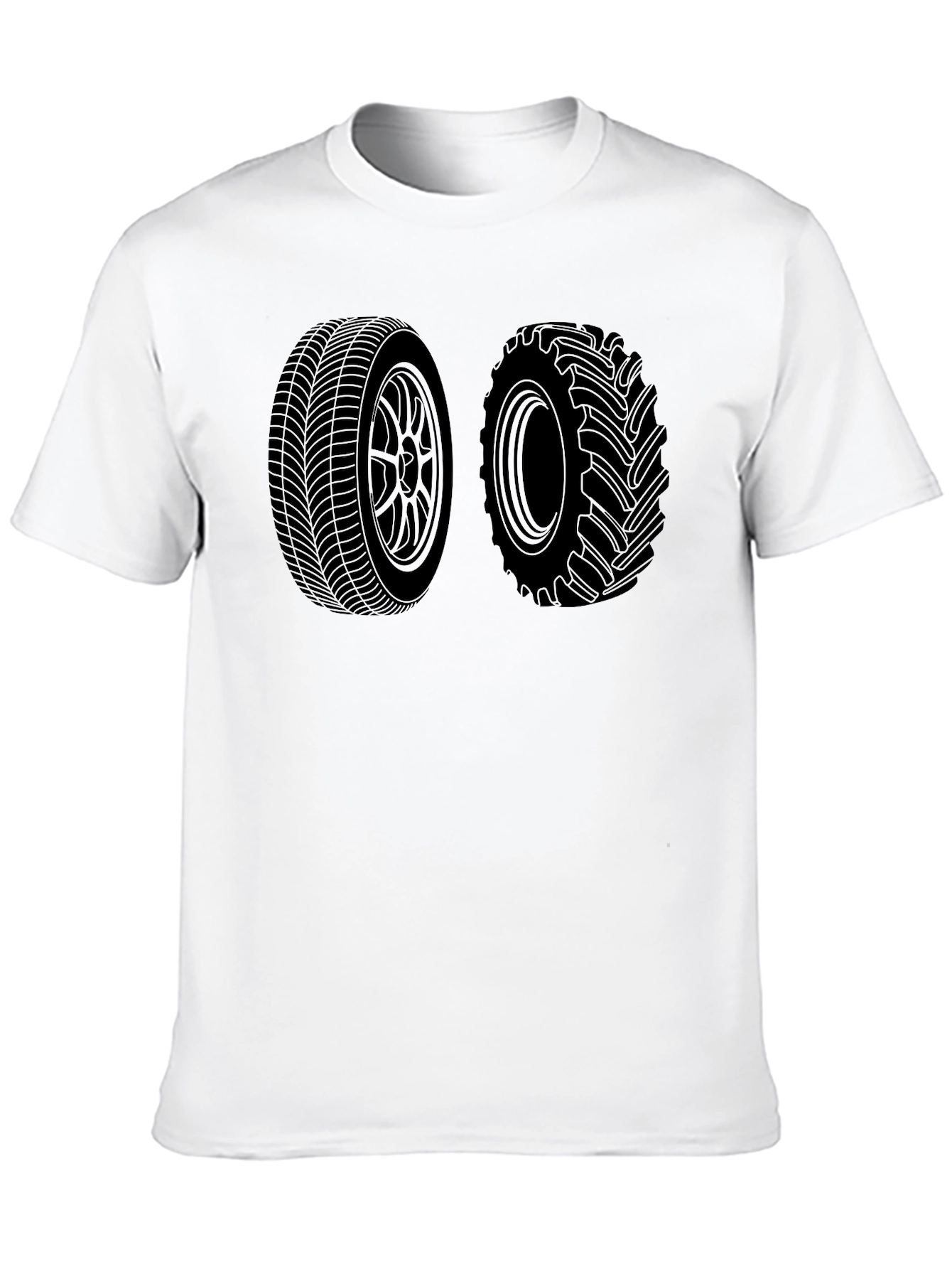 Tire Tracks Black Tee - Automotive Enthusiast Apparel