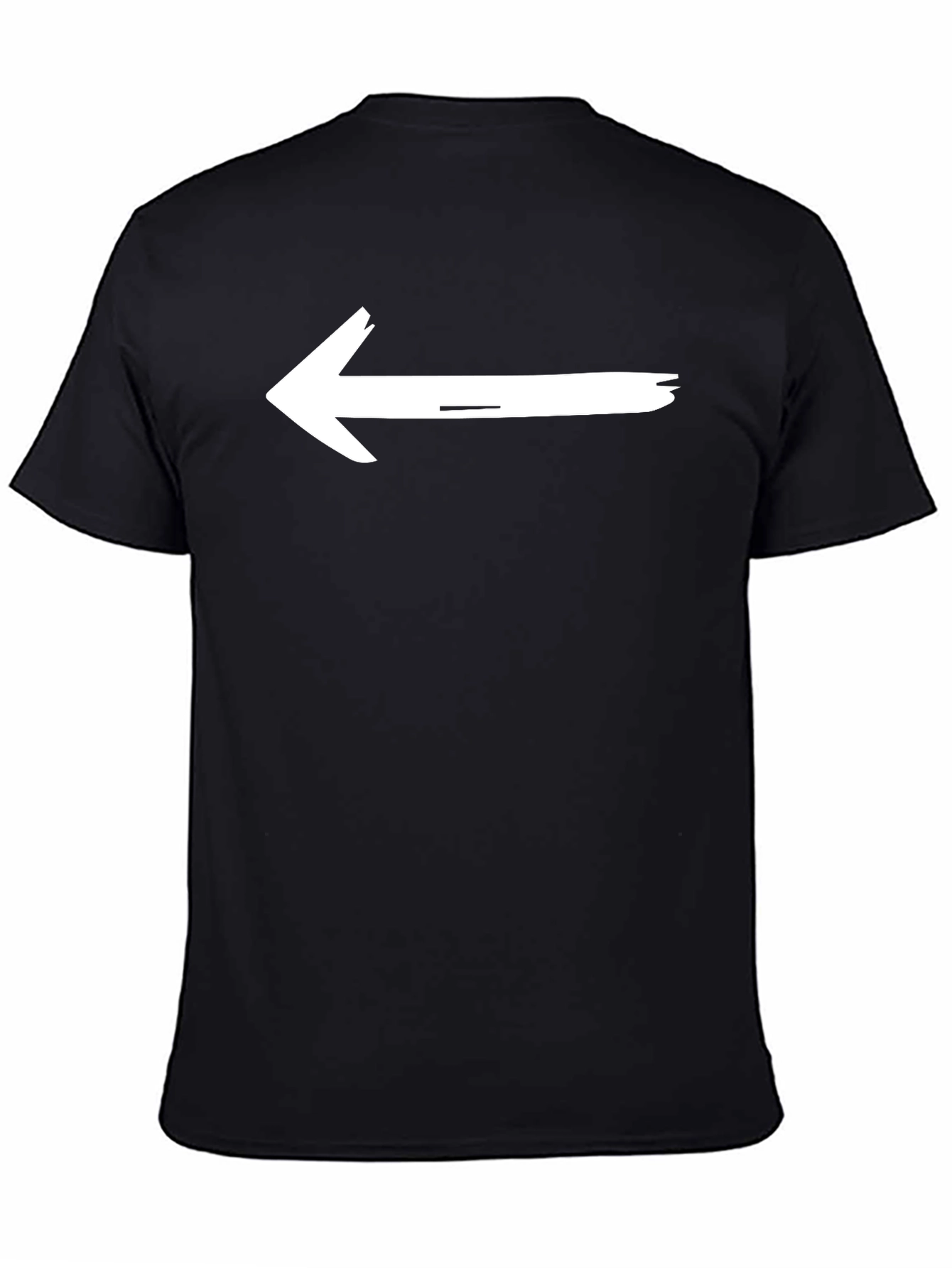 Left Arrow Black T-Shirt - Directional Graphic Tee