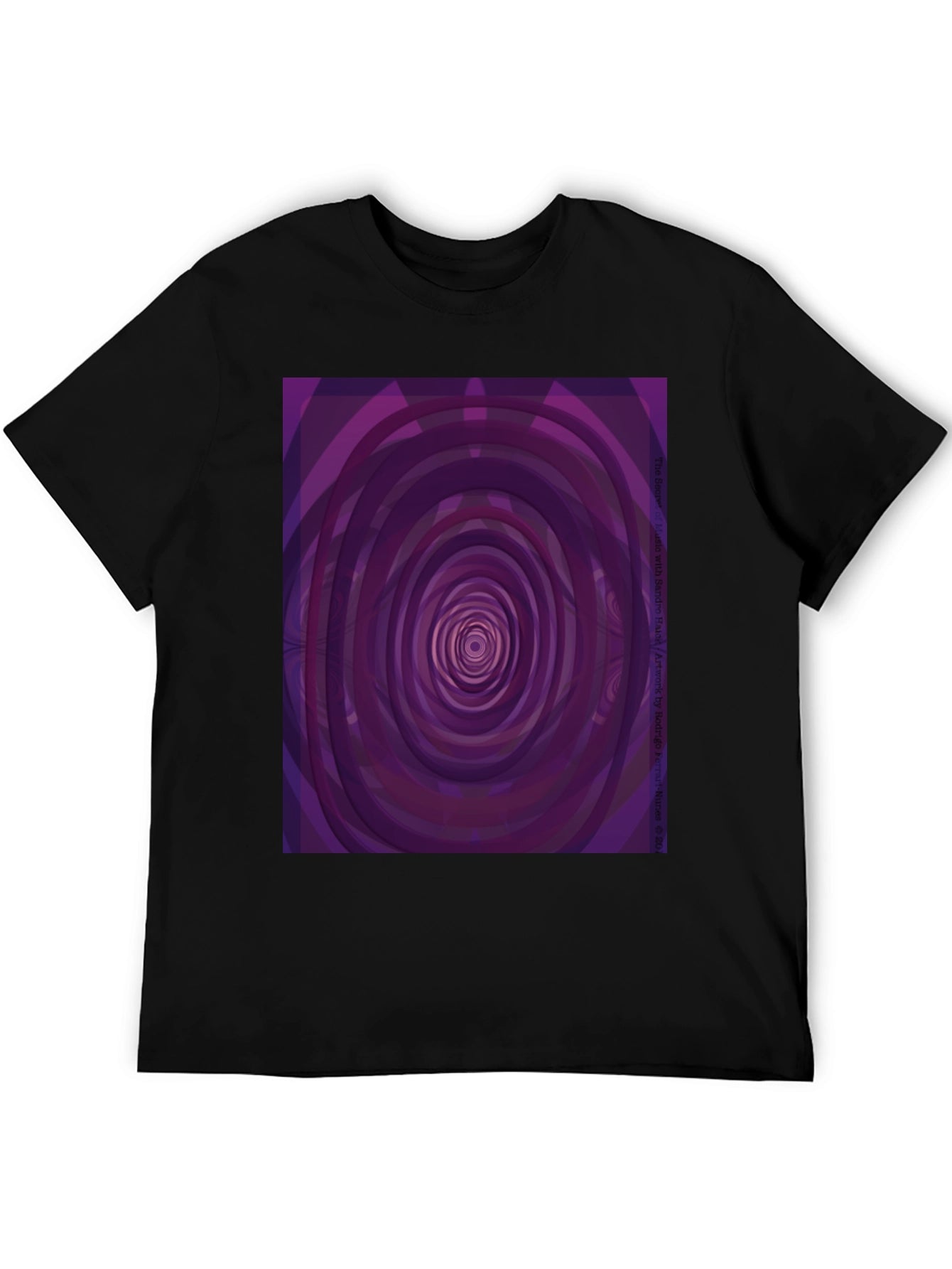 Hypnotic Purple Swirl T-Shirt - Modern Abstract Design