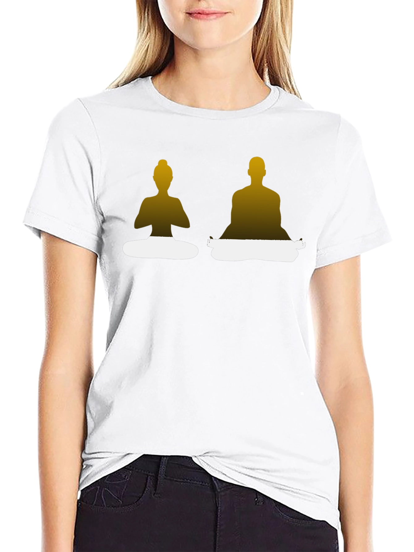 Meditating Couple Graphic T-Shirt - Unisex