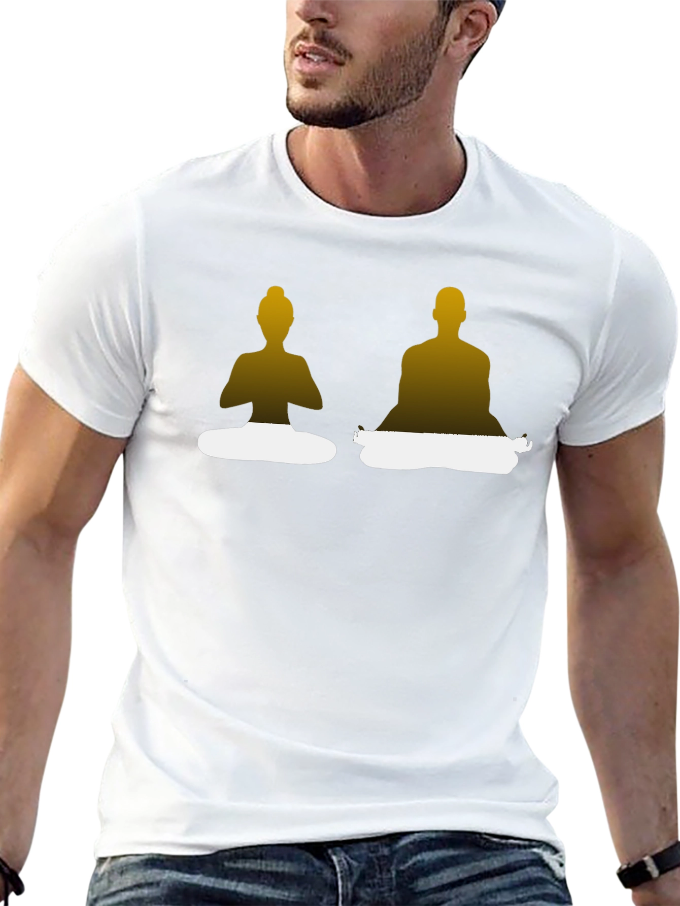 Meditating Couple Graphic T-Shirt - Unisex