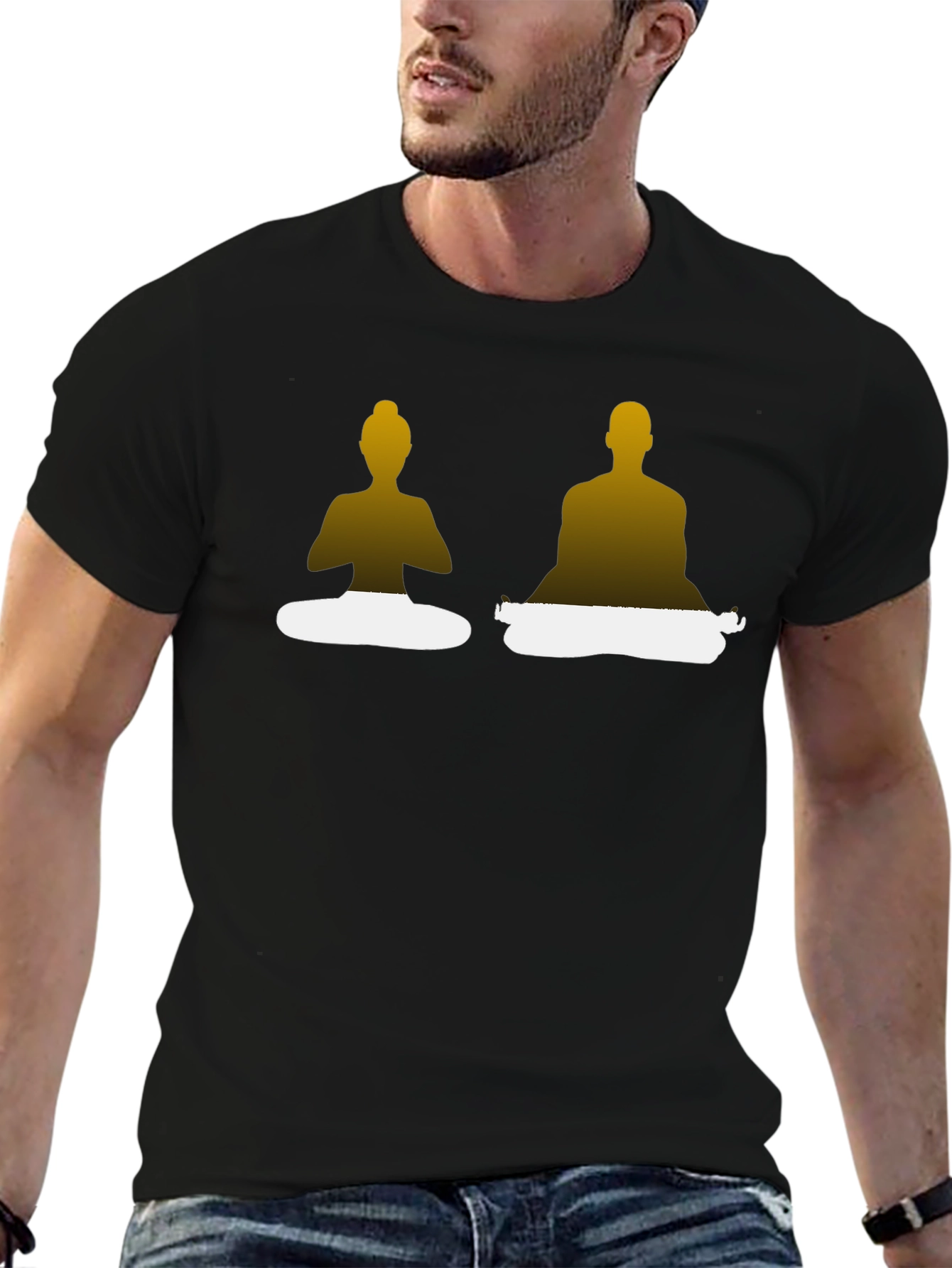 Meditating Couple Graphic T-Shirt - Unisex