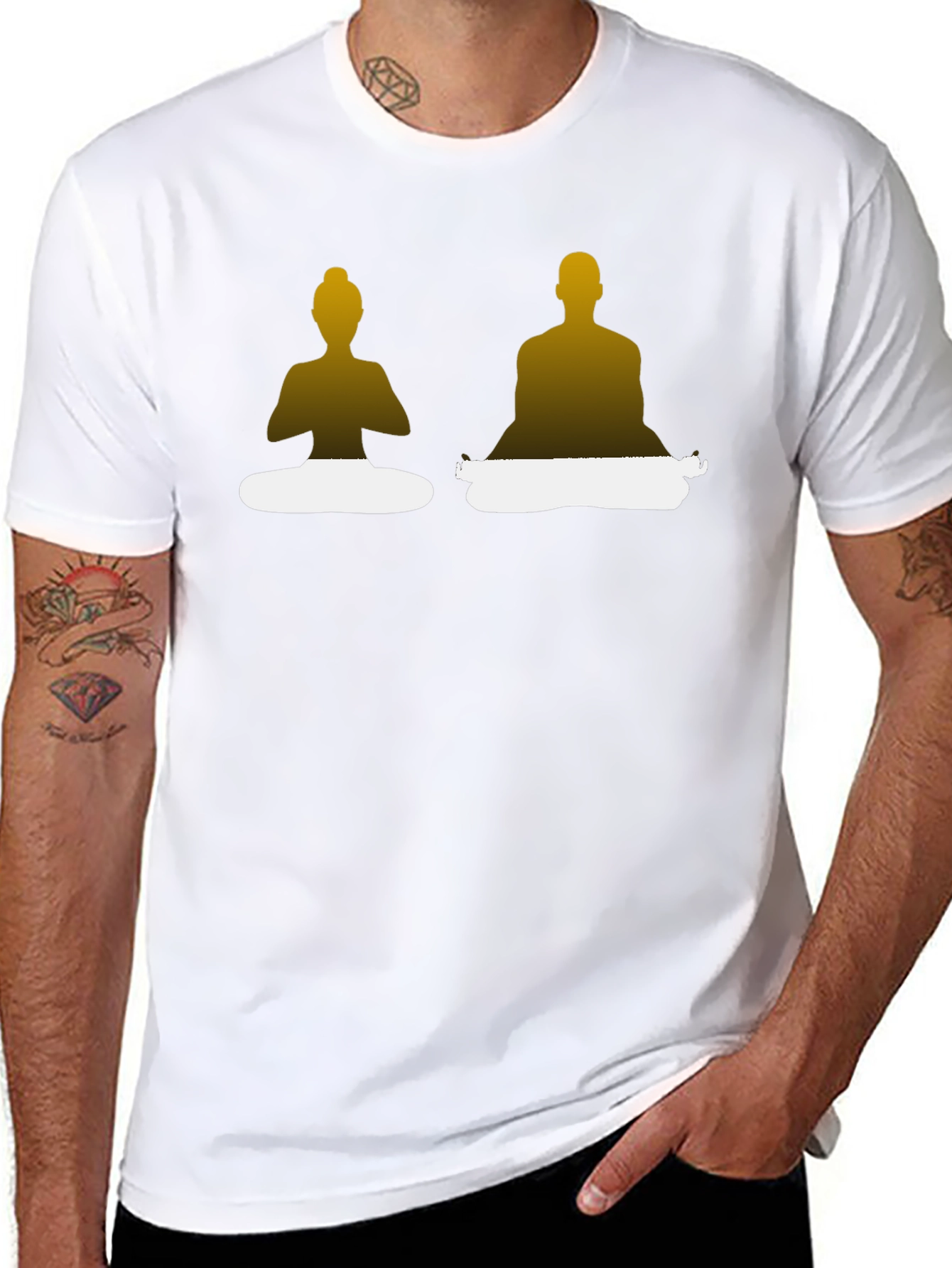 Meditating Couple Graphic T-Shirt - Unisex