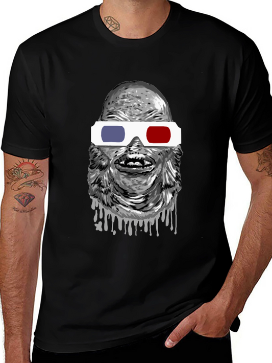 Creature From the Black Lagoon 3D Glasses Black T-Shirt