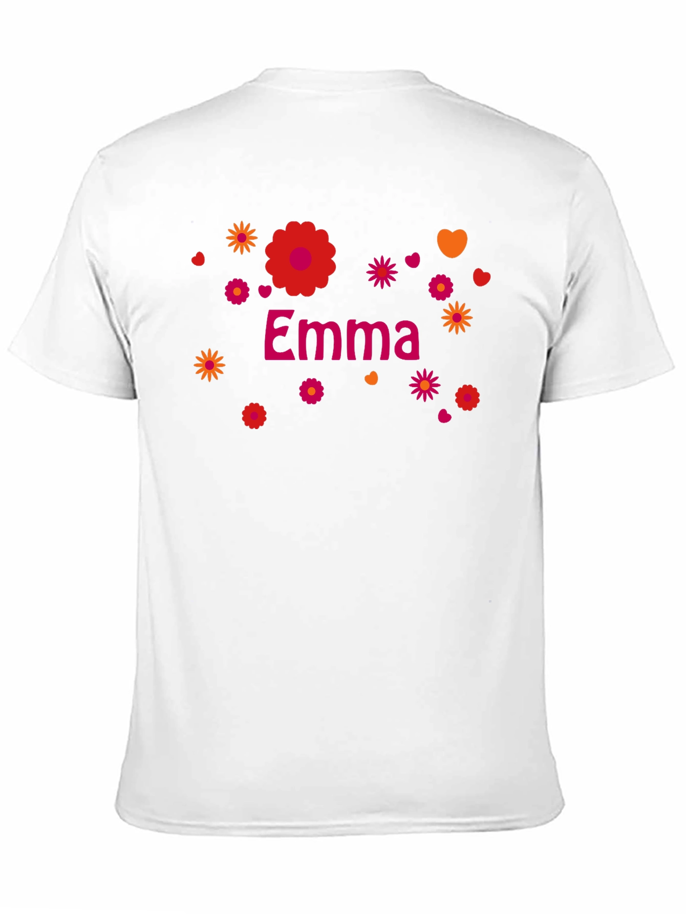 Emma Floral Graphic Tee - Custom Name Shirt