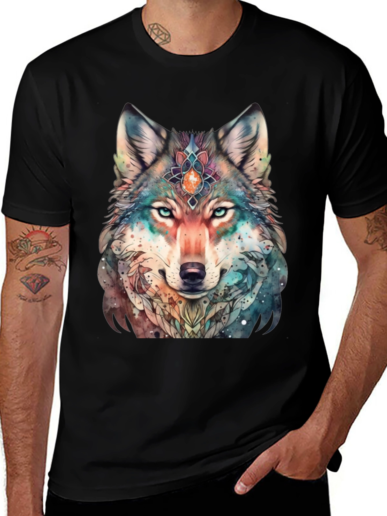 Wolf Spirit T-Shirt - Artistic Animal Design