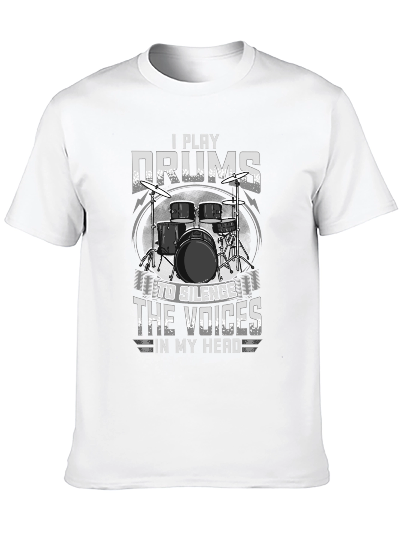 Drummer T-Shirt: Silence the Voices Graphic Tee
