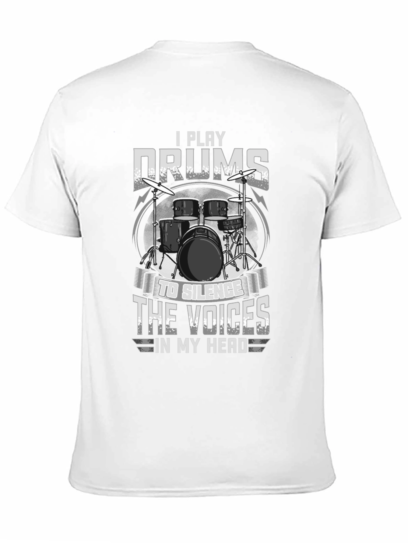 Drummer T-Shirt: Silence the Voices Graphic Tee