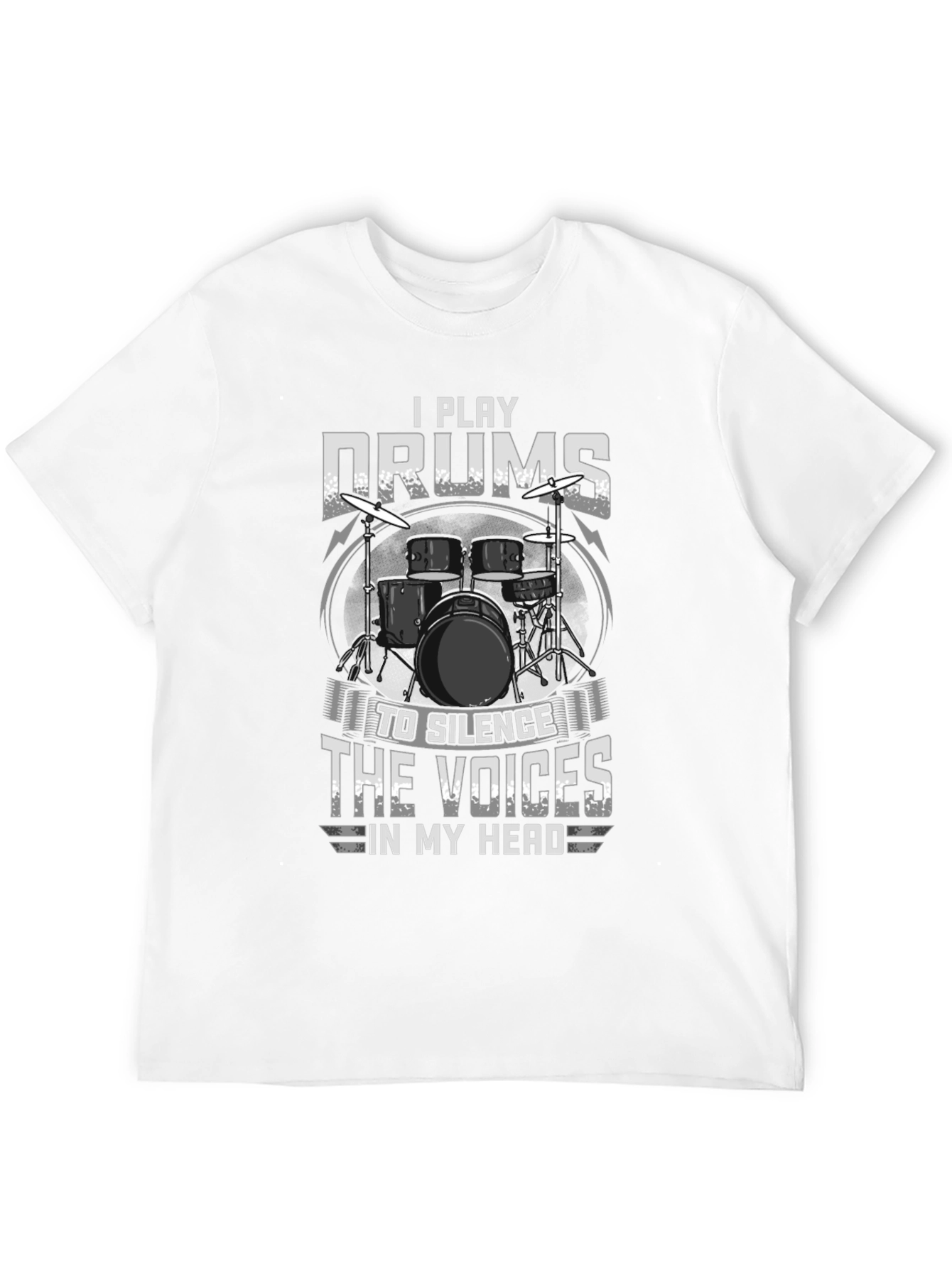 Drummer T-Shirt: Silence the Voices Graphic Tee