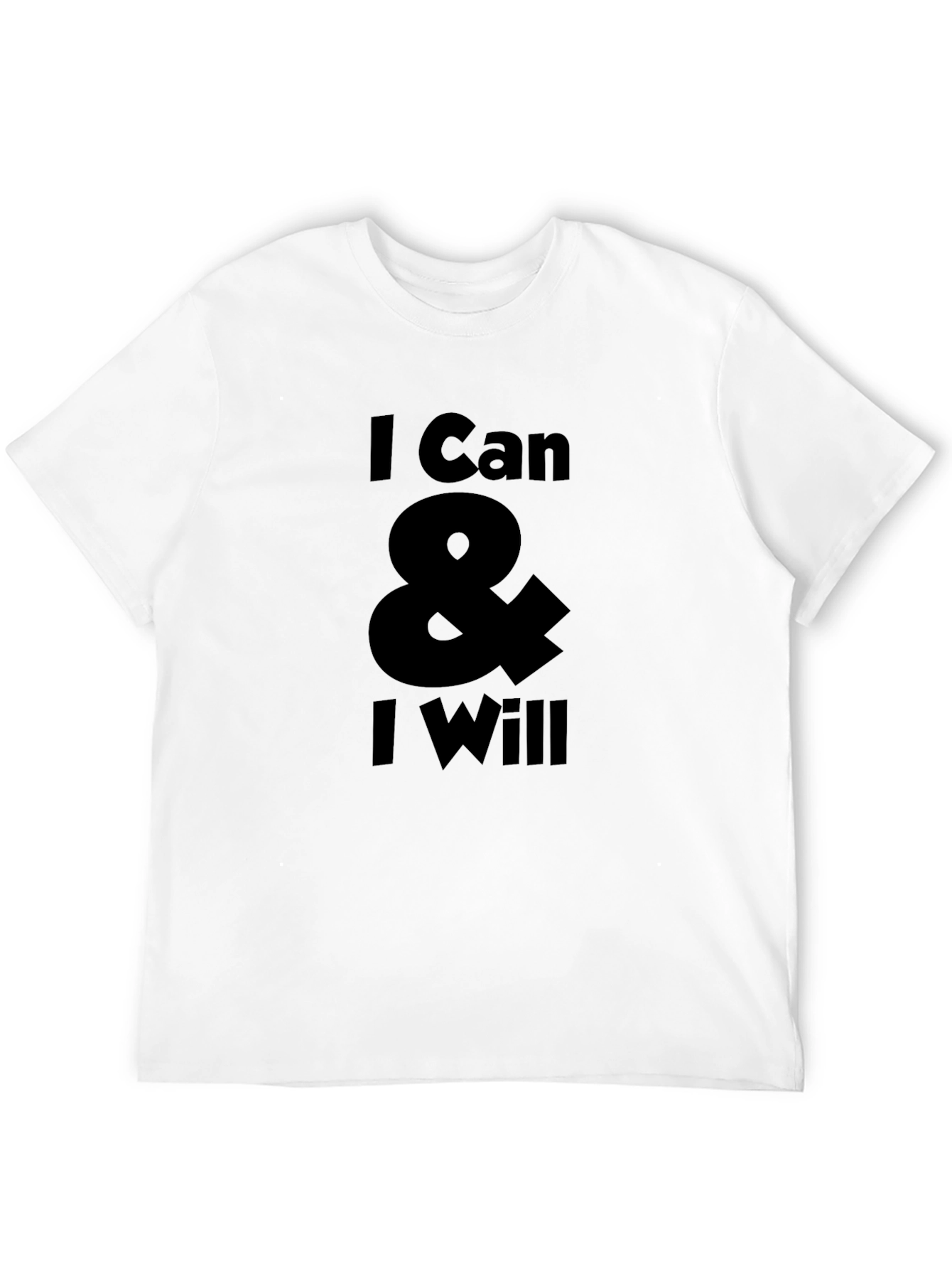 I Can & I Will Black Graphic T-Shirt