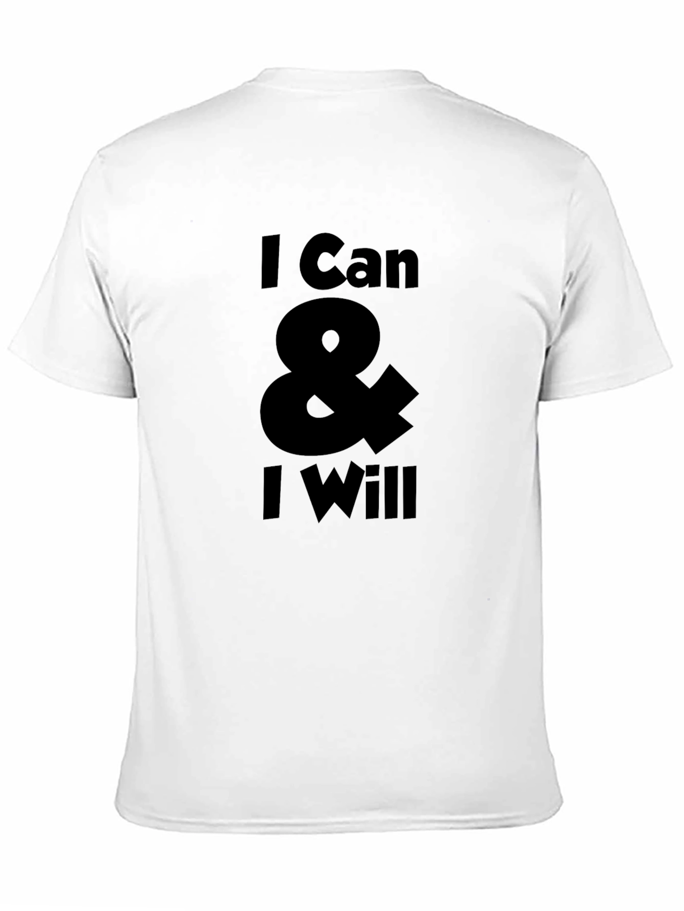 I Can & I Will Black Graphic T-Shirt
