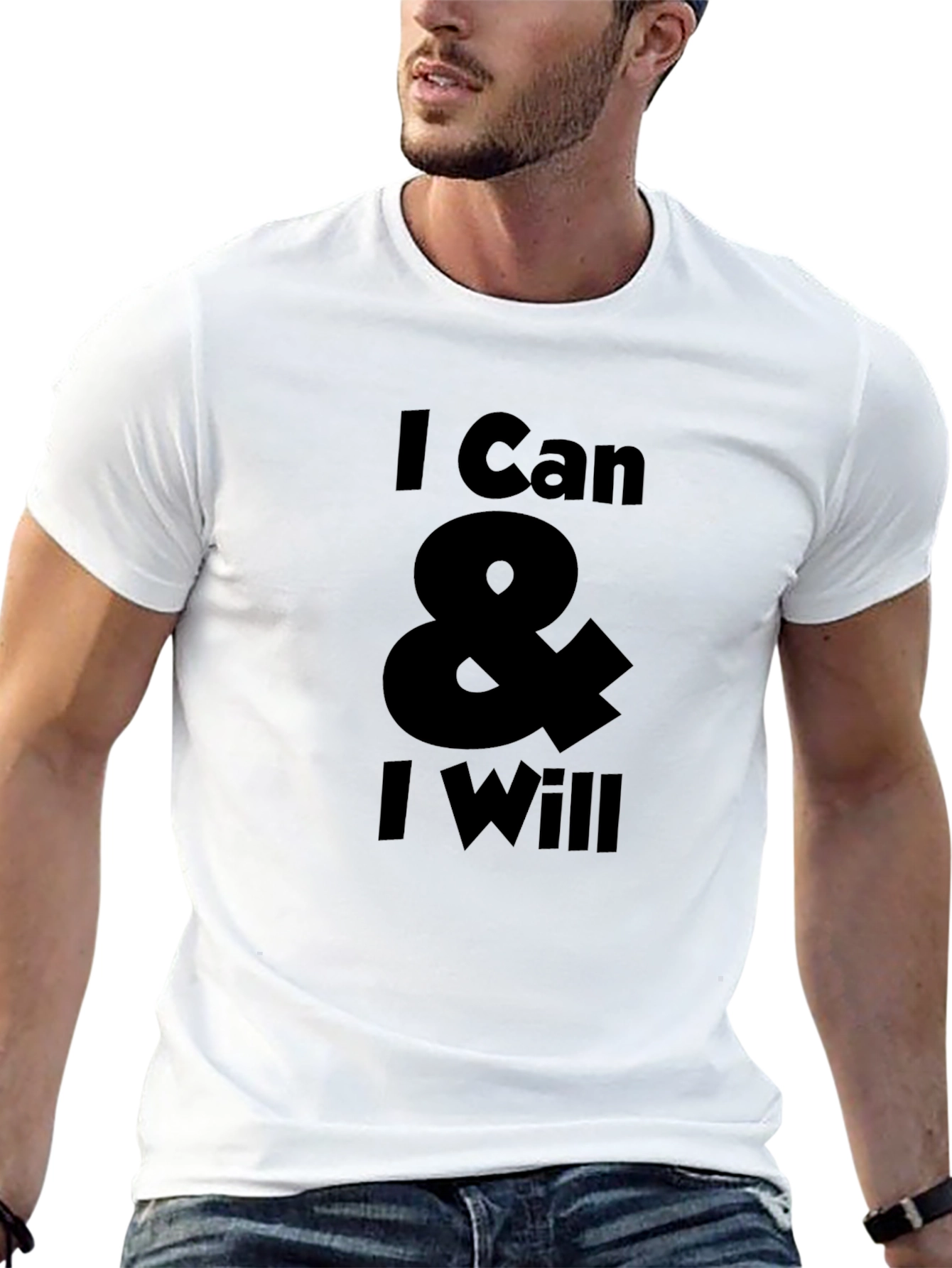 I Can & I Will Black Graphic T-Shirt