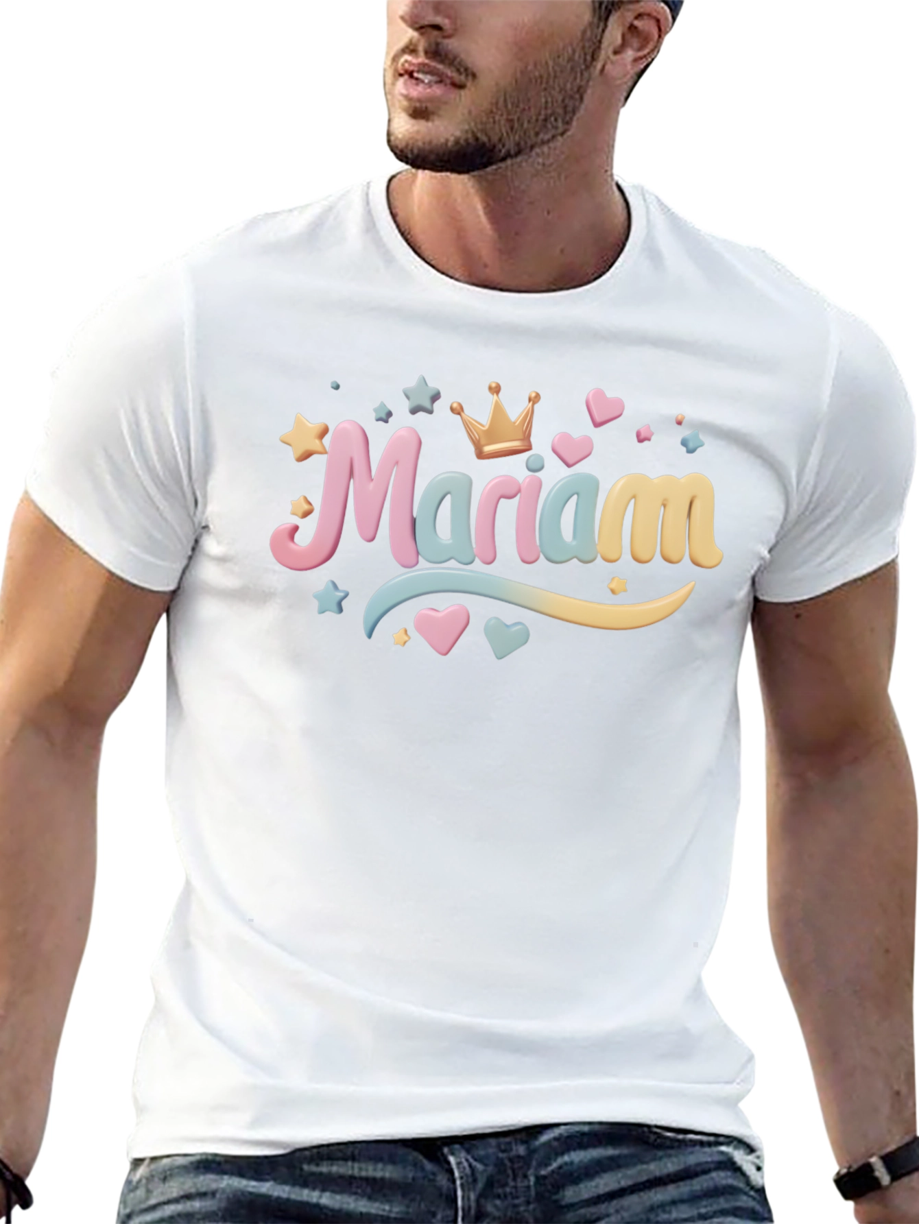 Mariam Name Black T-Shirt - Personalized Gift